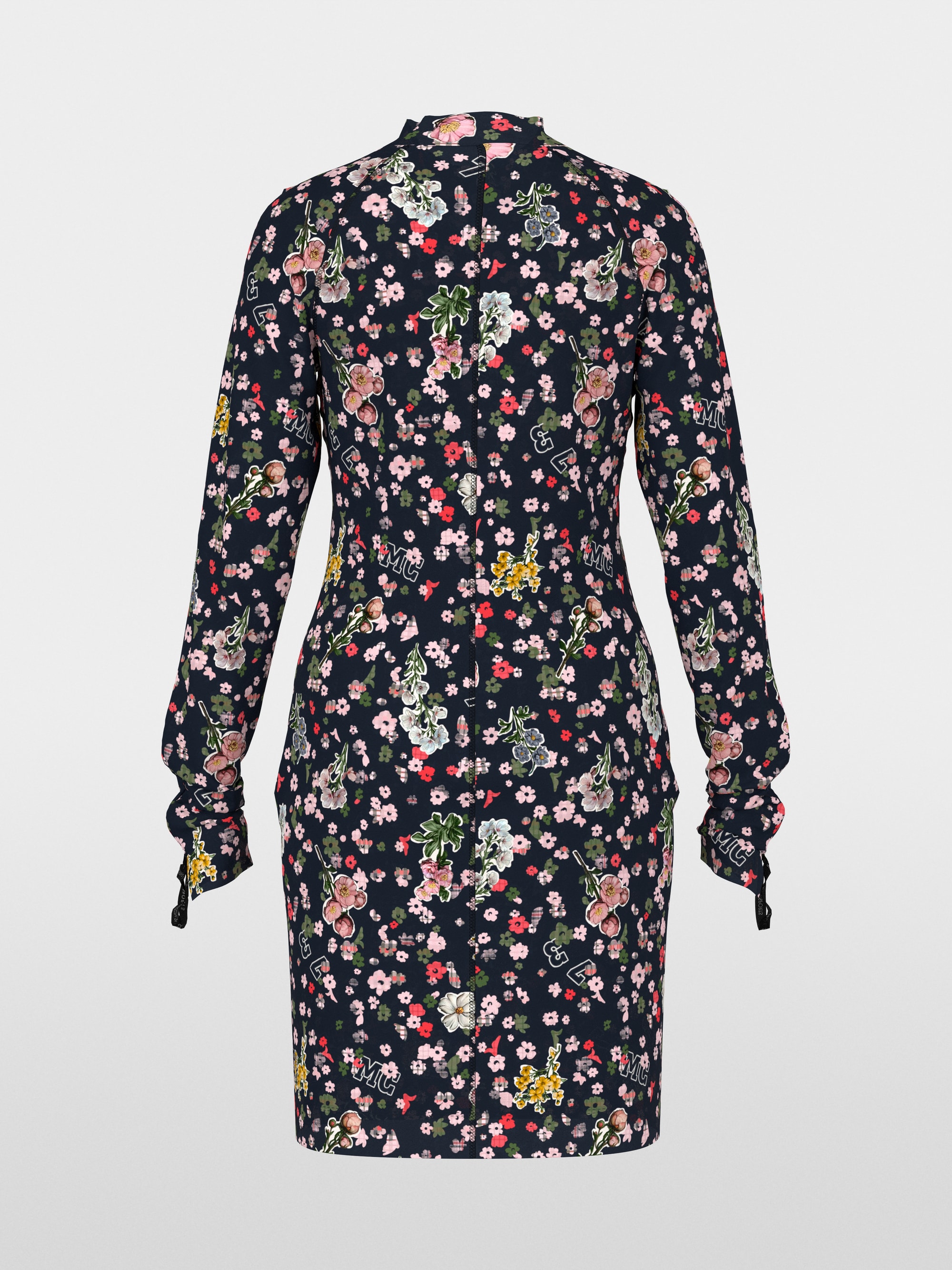 Robe à col roulé avec imprimé intégral