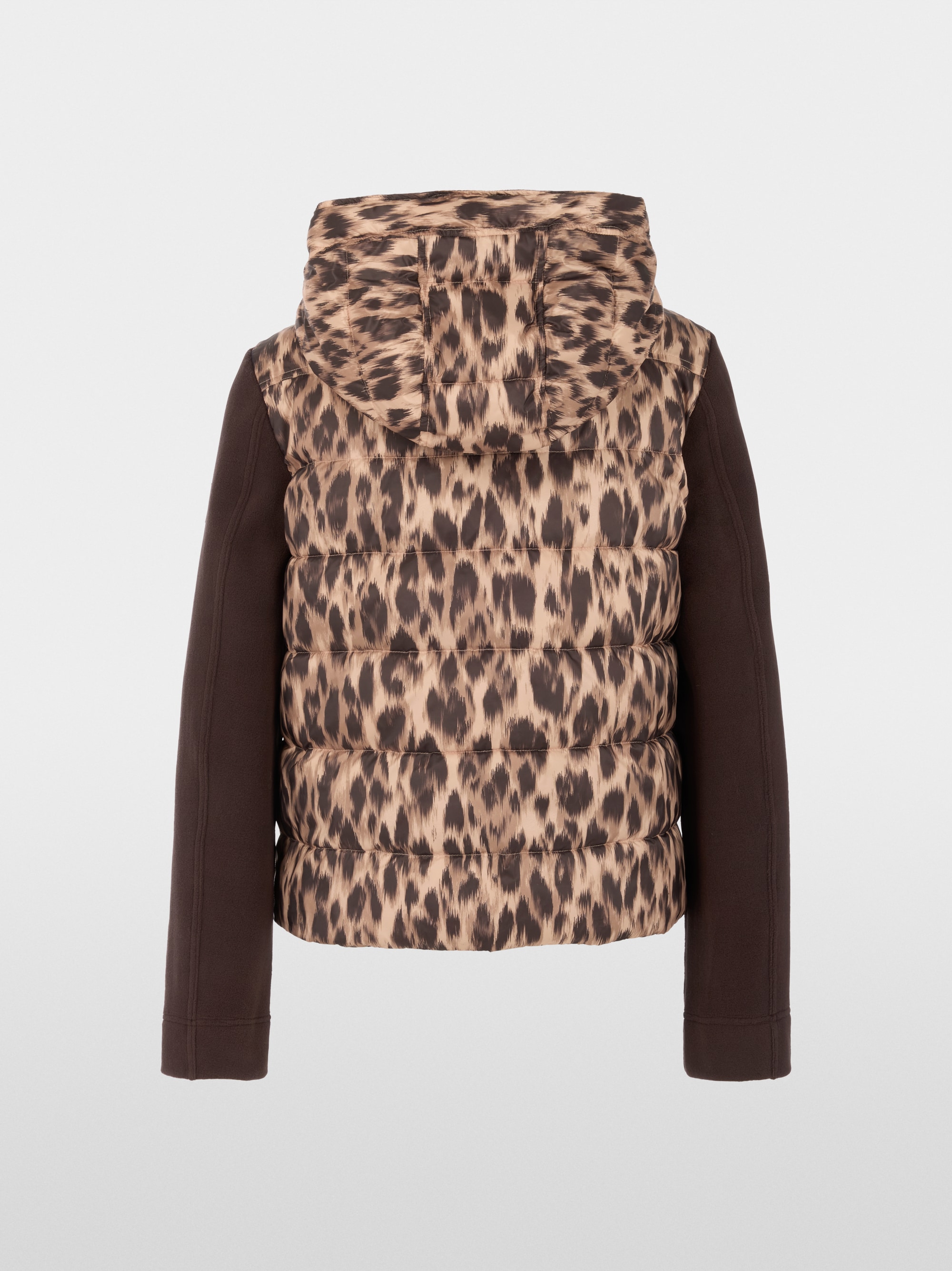 Quilted jacket with leopard print
