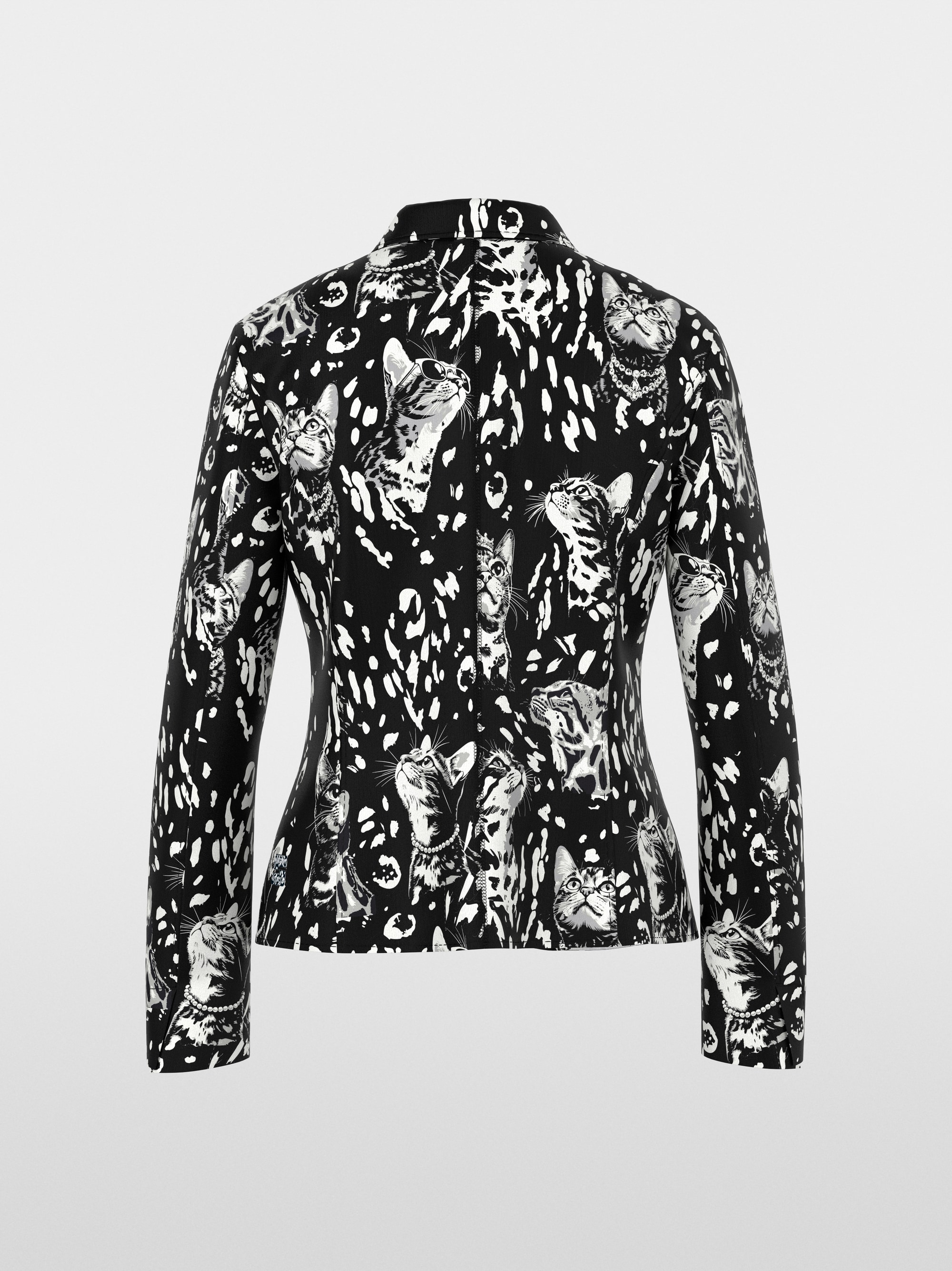 Printed jersey blazer