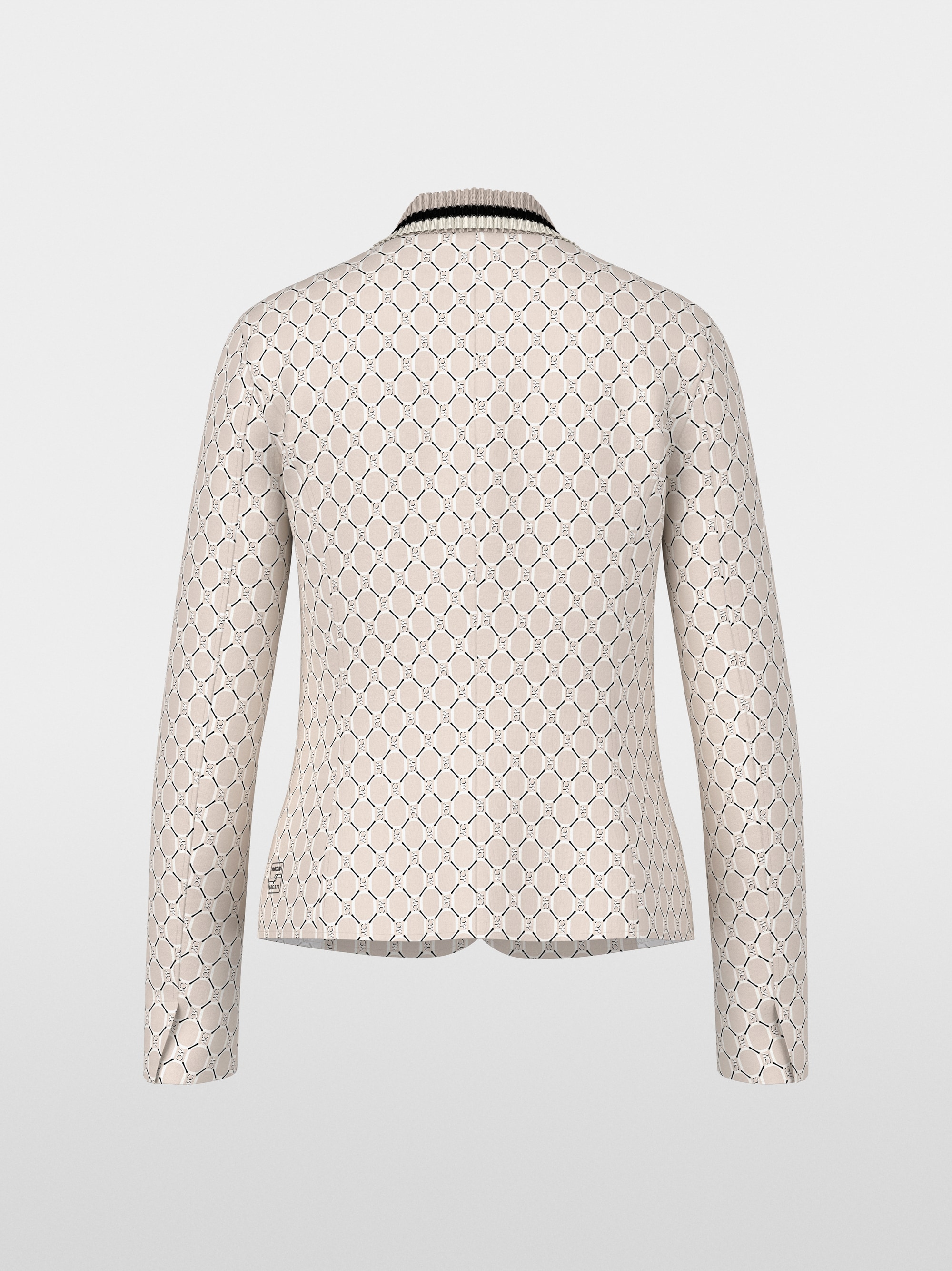 Printed blazer in scuba jersey
