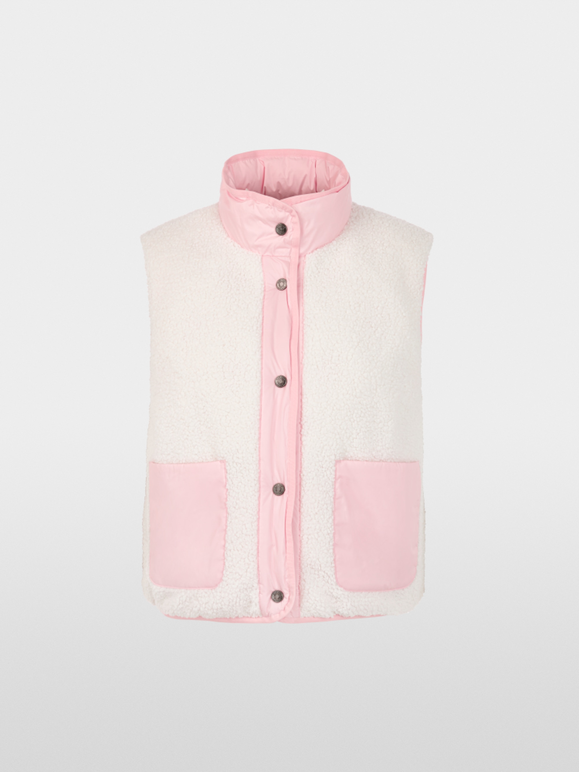 Reversible teddy gilet with quilting