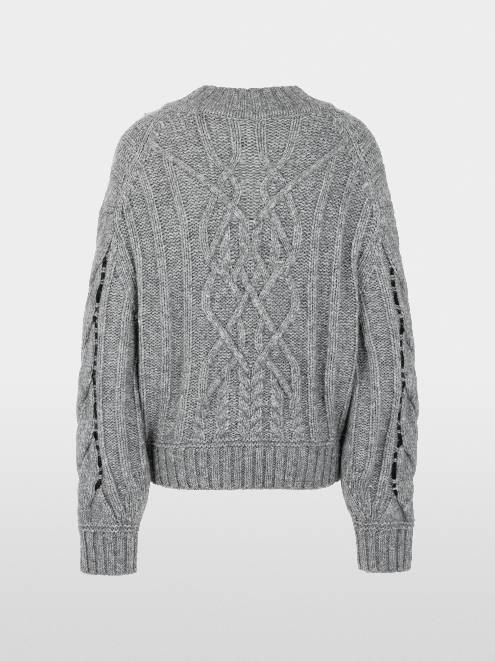 Cable-knit jumper with details
