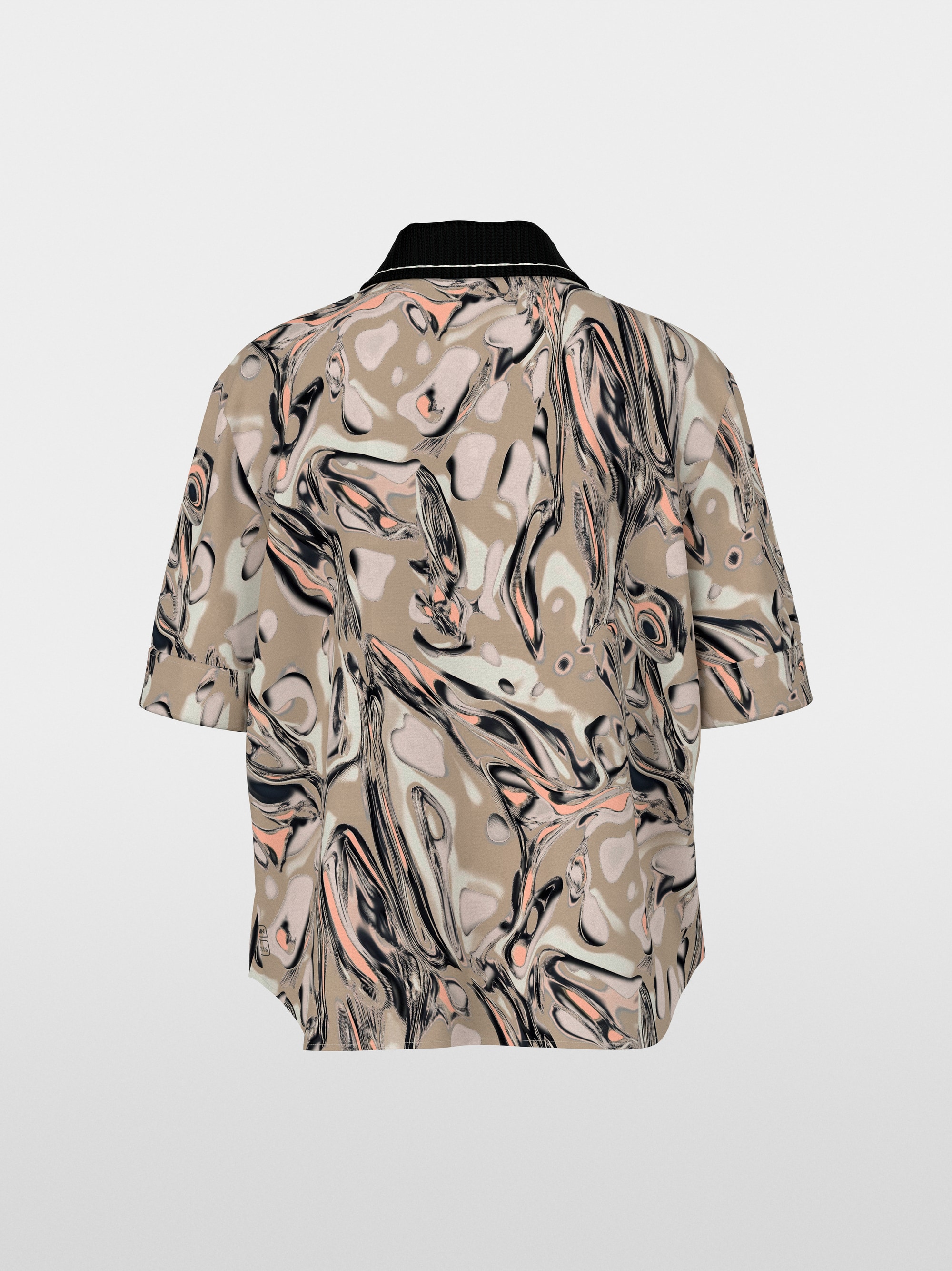Viscose blouse with fluid magma print