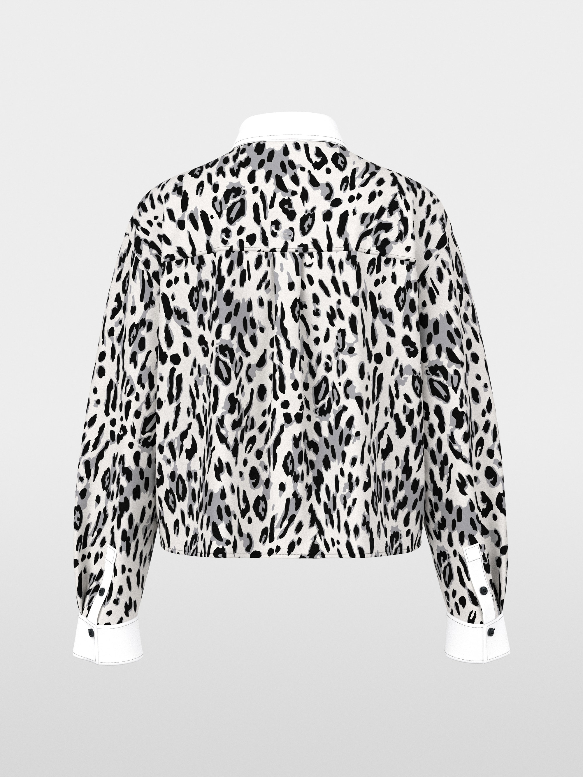 Cotton blouse with leopard print