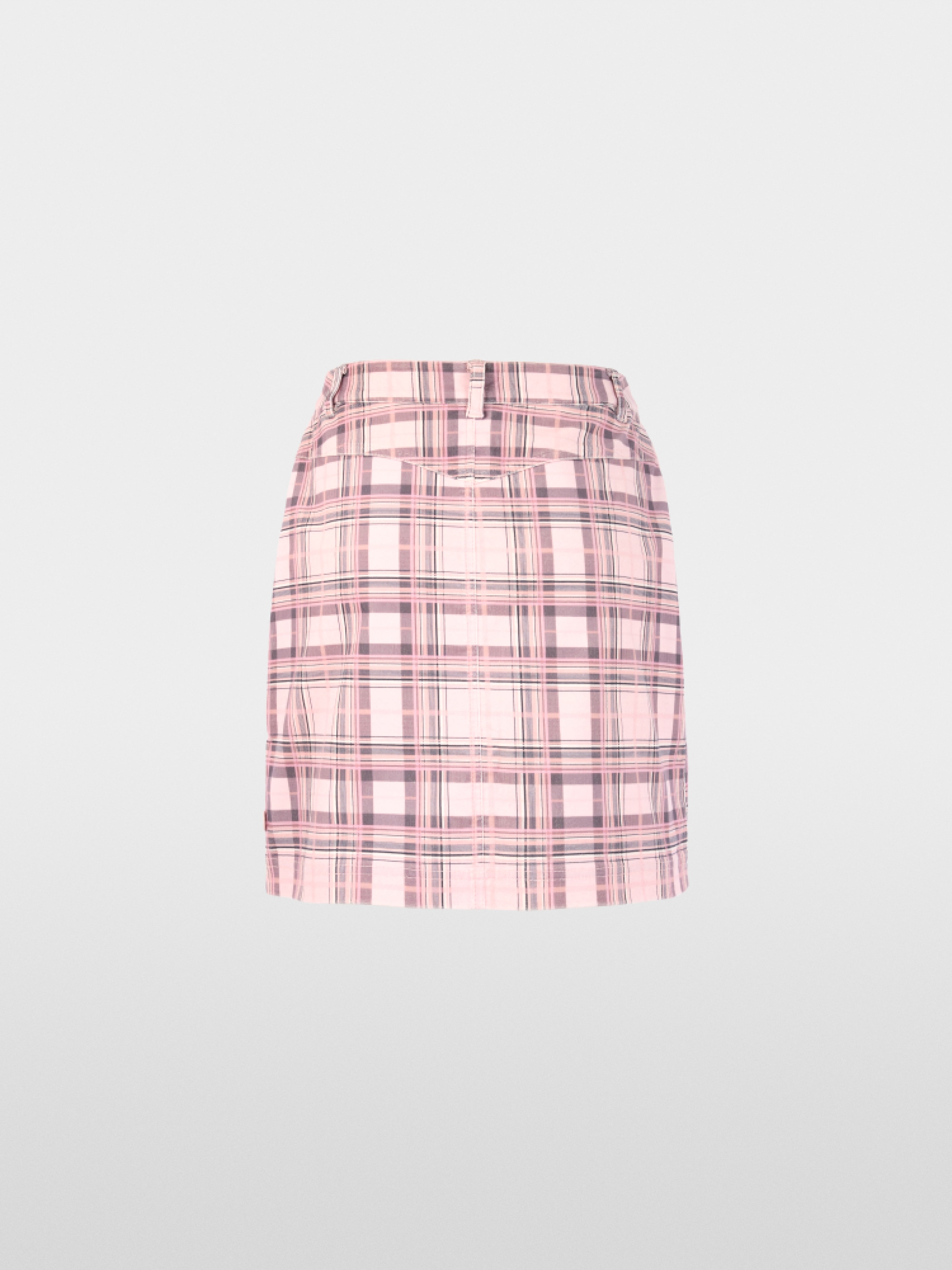 Delicate check & embroidery cord skirt