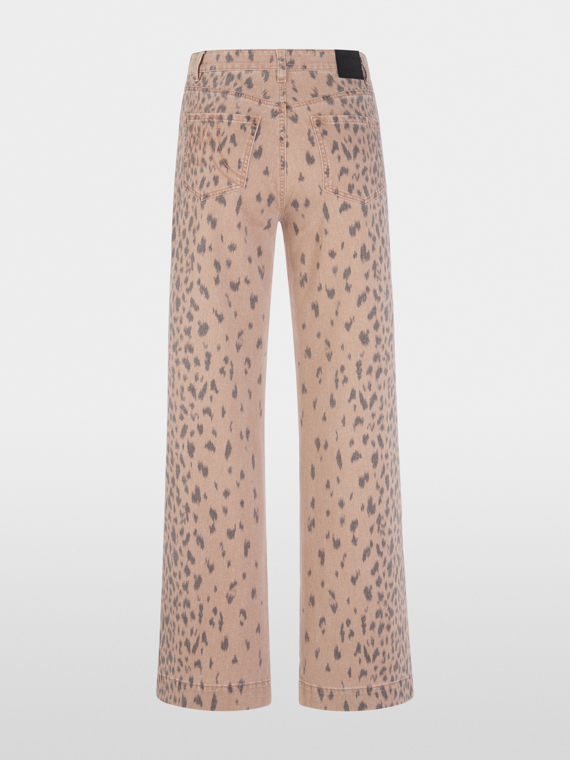 WARRI wide fit jeans with leopard print