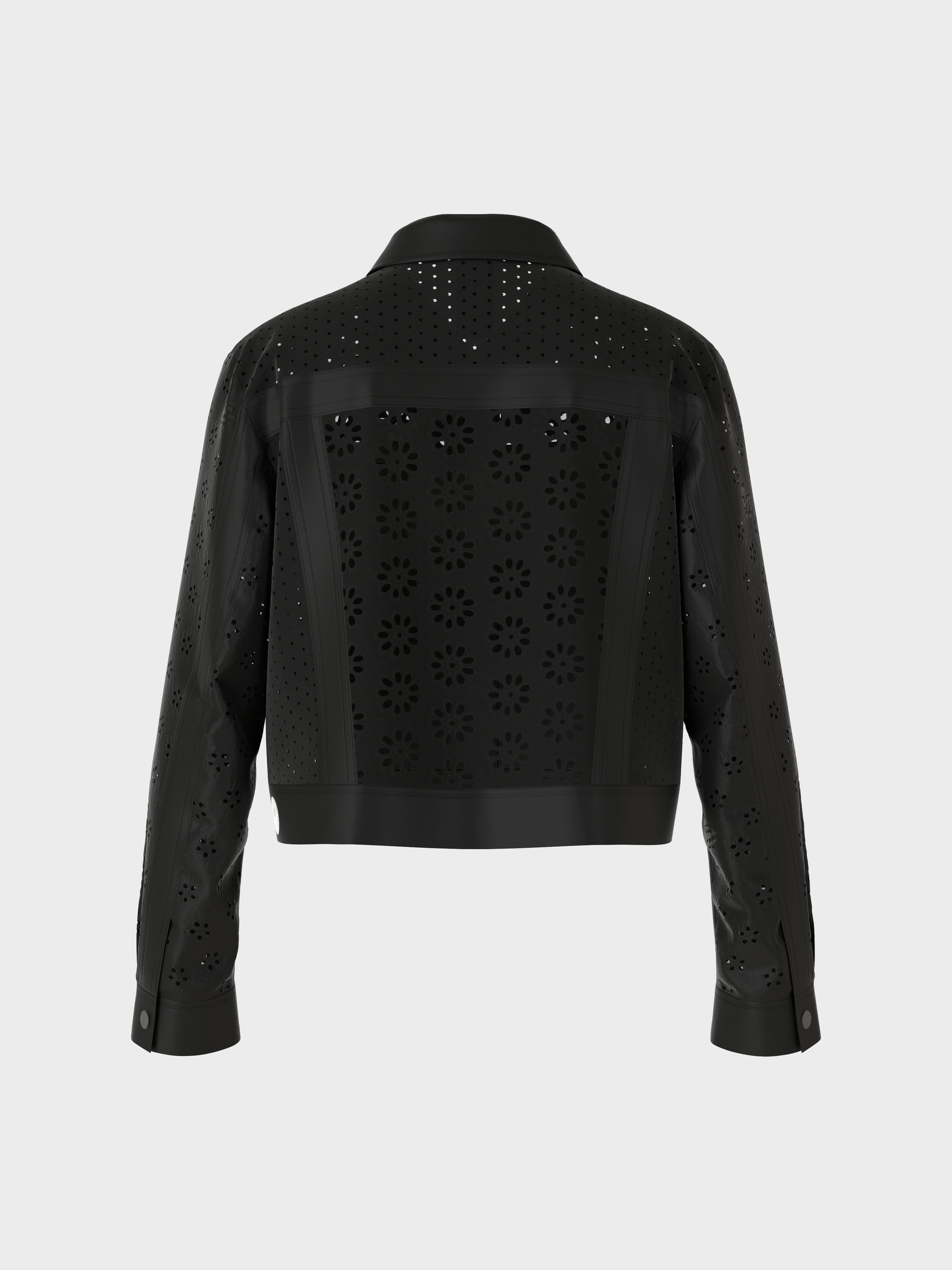 Jacket with eyelet embroidery | marc-cain.com/en
