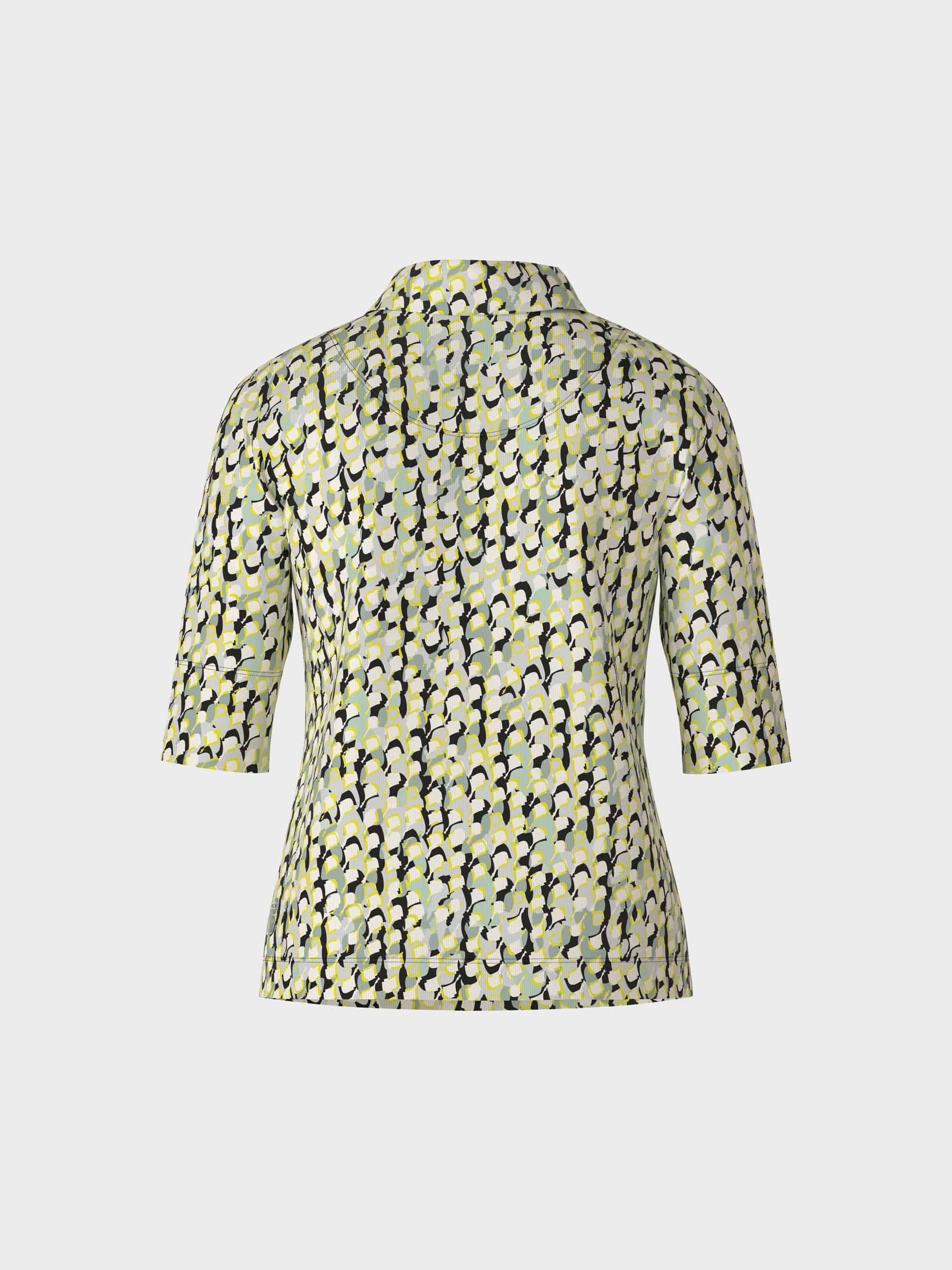 Bedrucktes Polo Shirt aus Baumwollripp | marc-cain.com/de