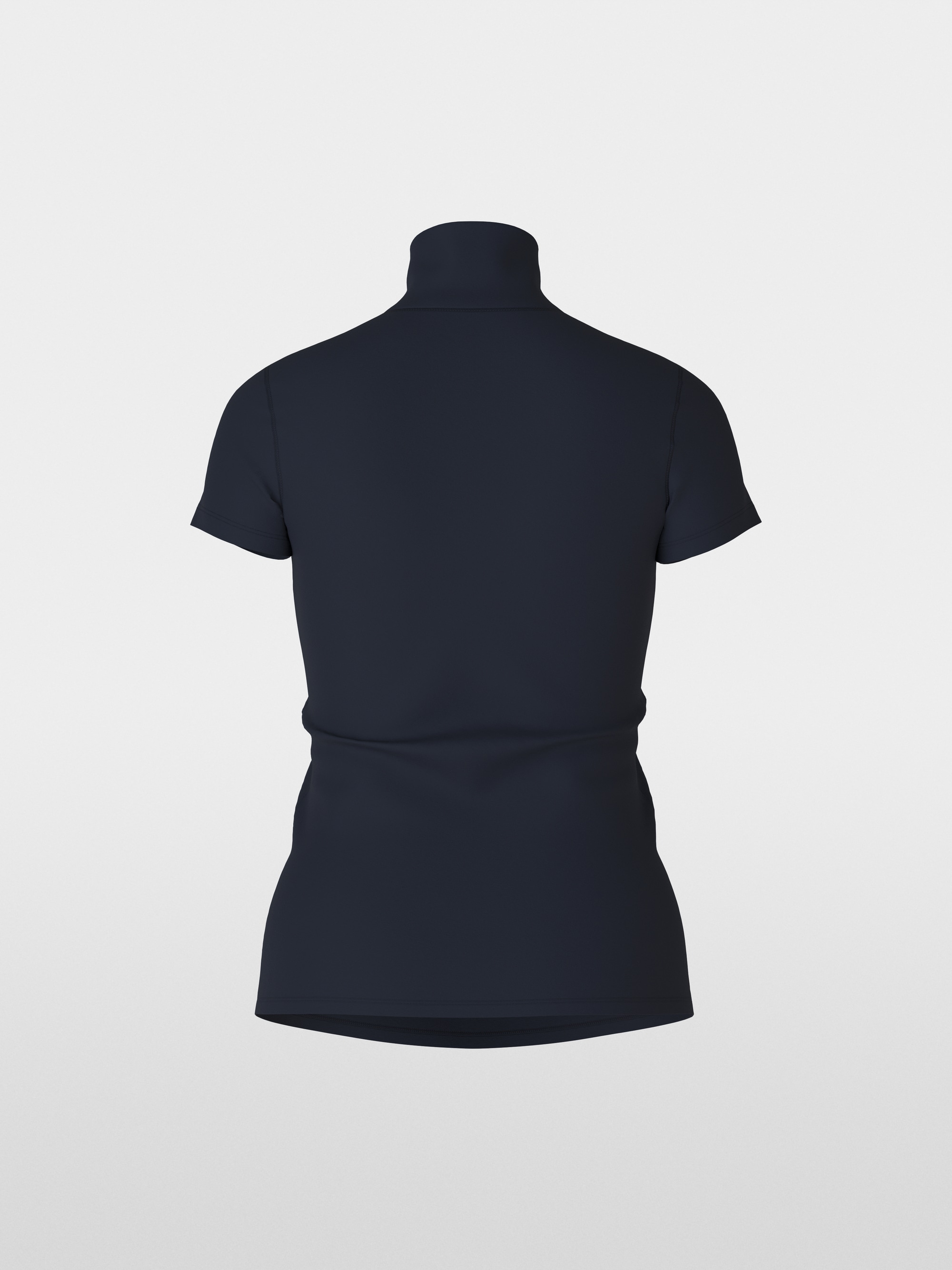 T-shirt with slit mock neck