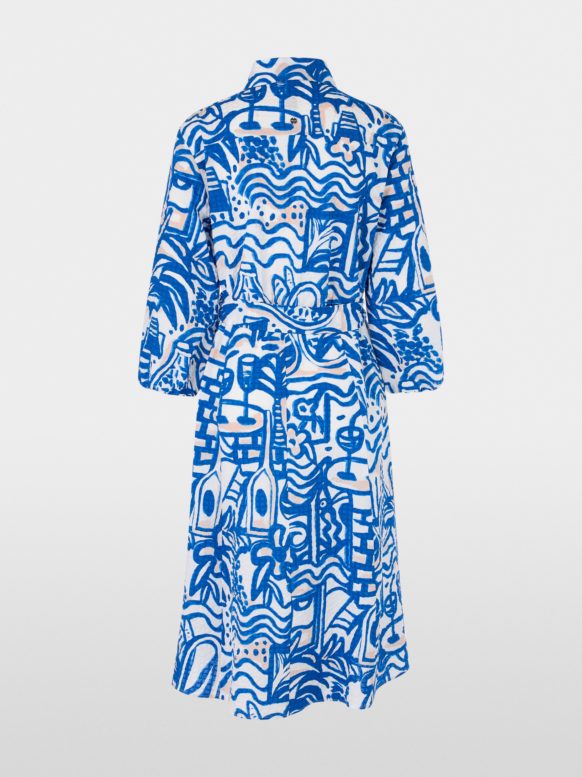 Shirt dress with painting print