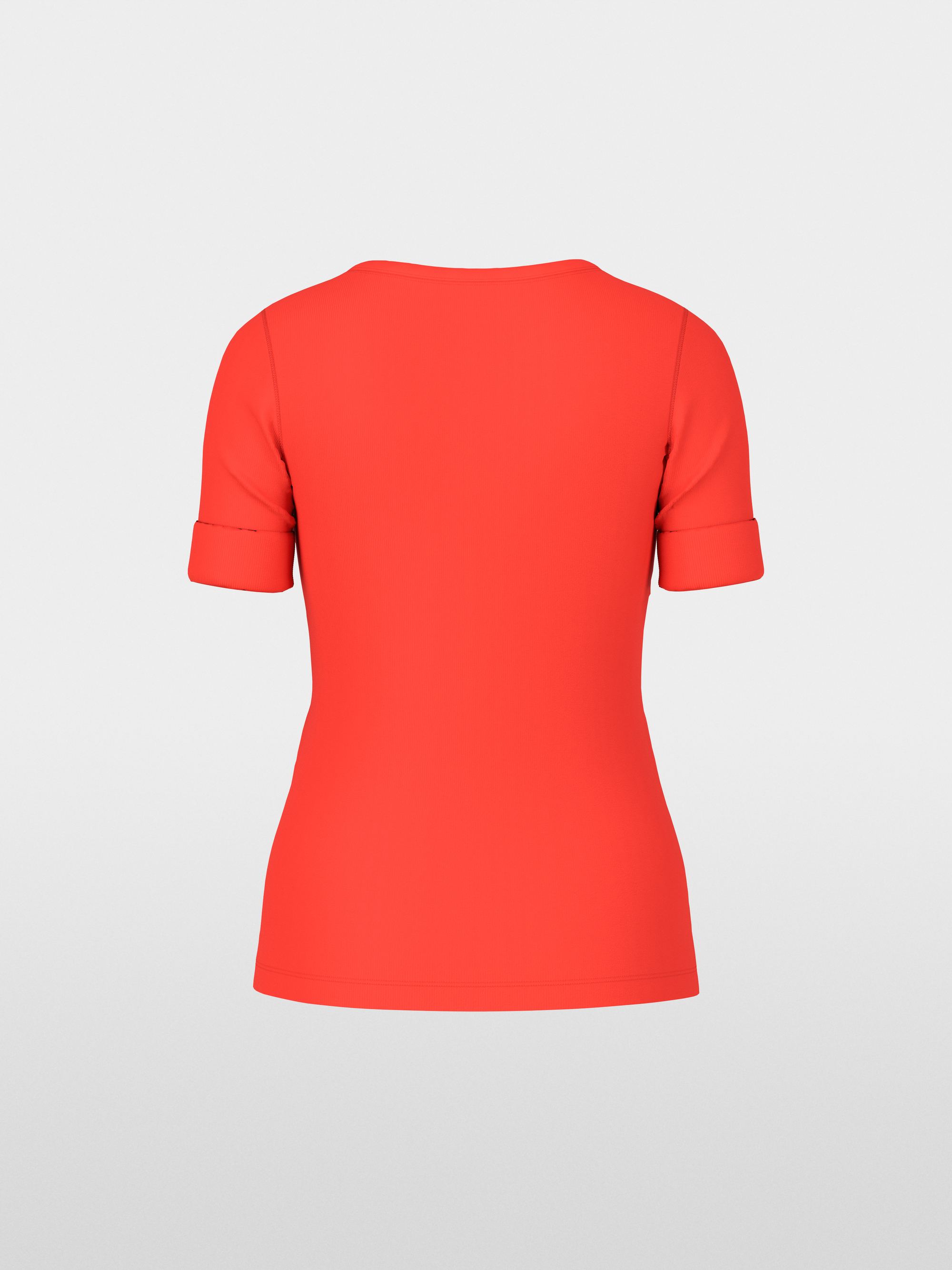 Solid T-shirt in stretchy cotton rib