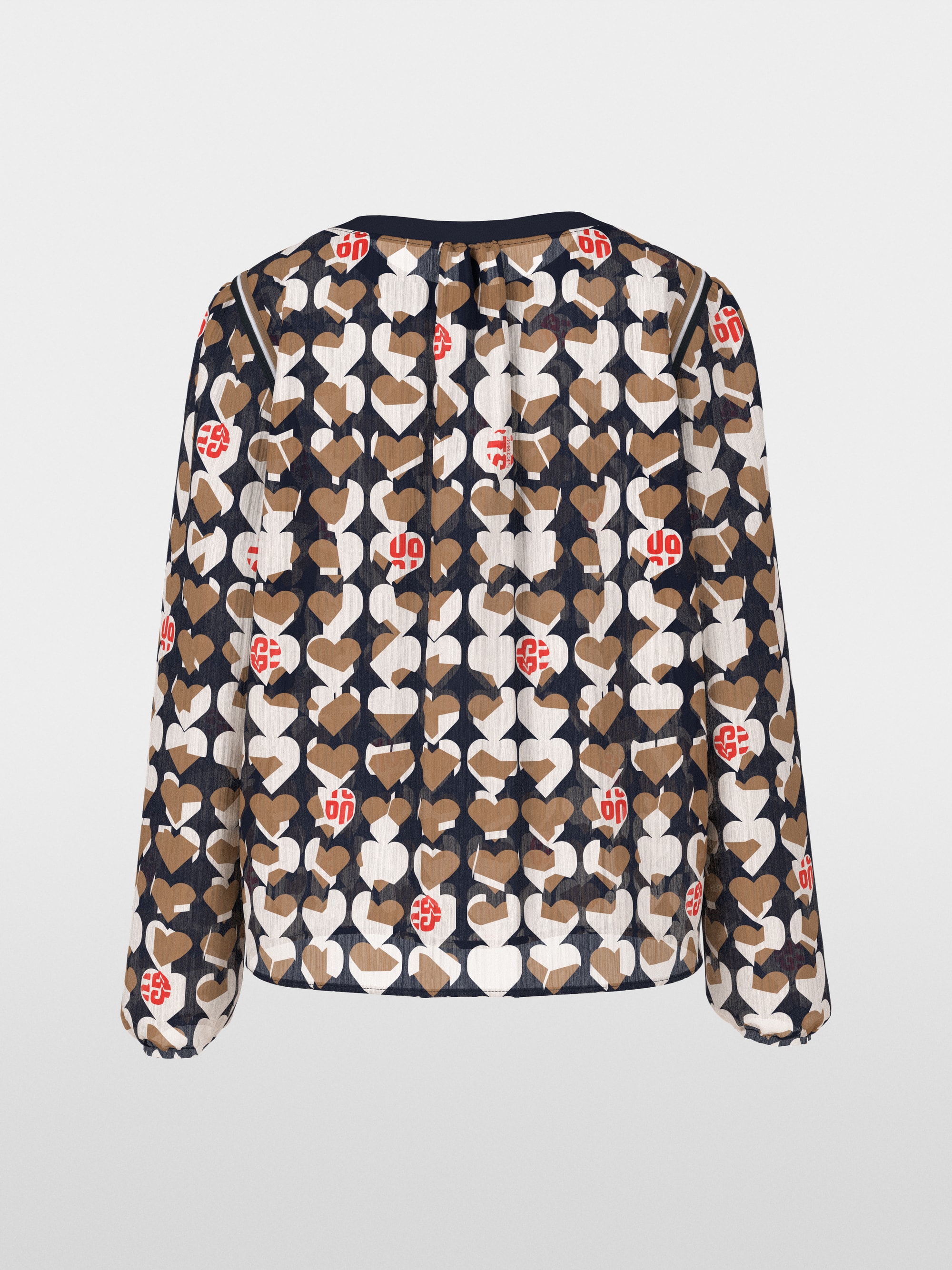 Bedrukte viscose crêpe blouse