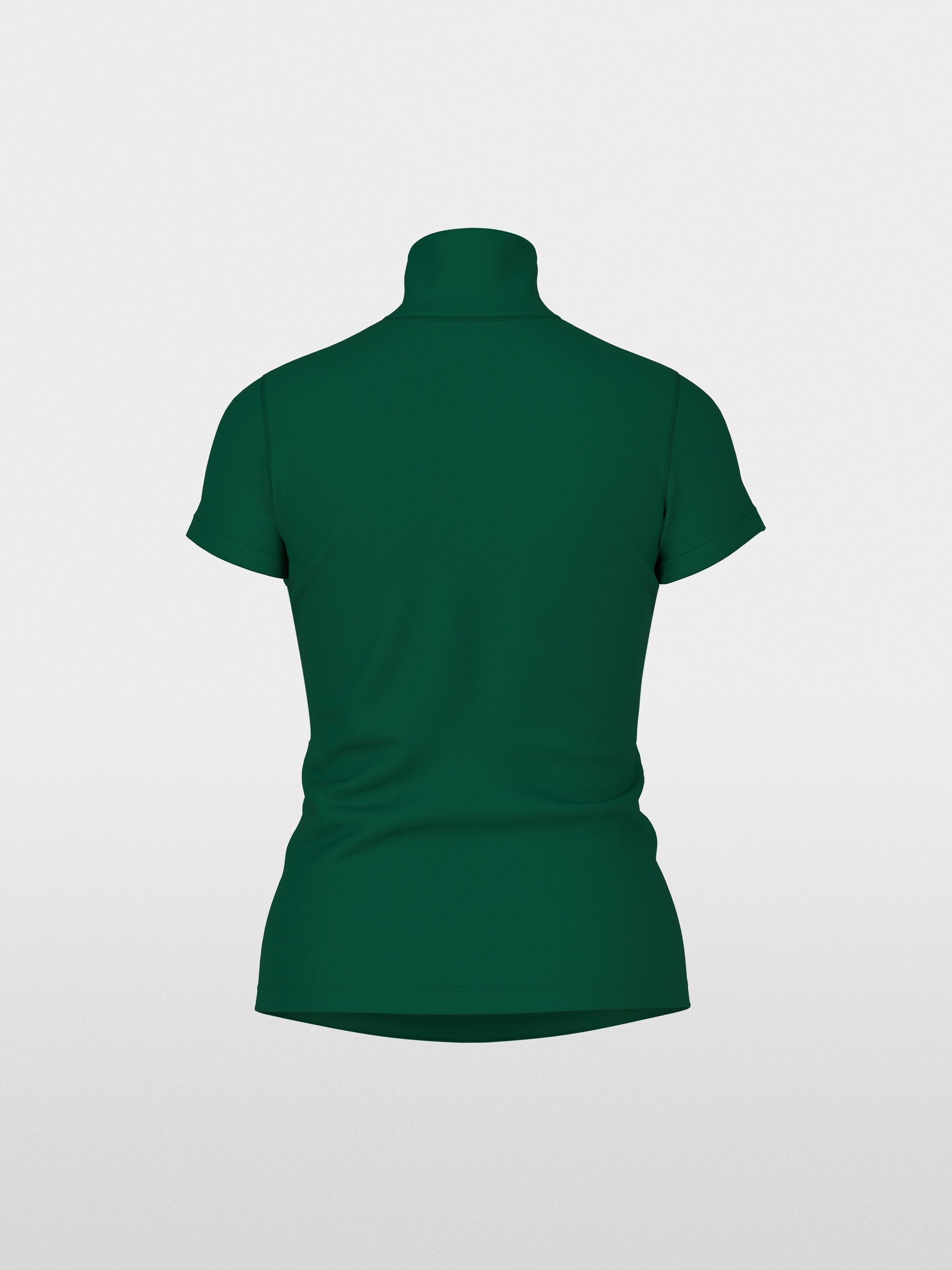 T-shirt with slit mock neck