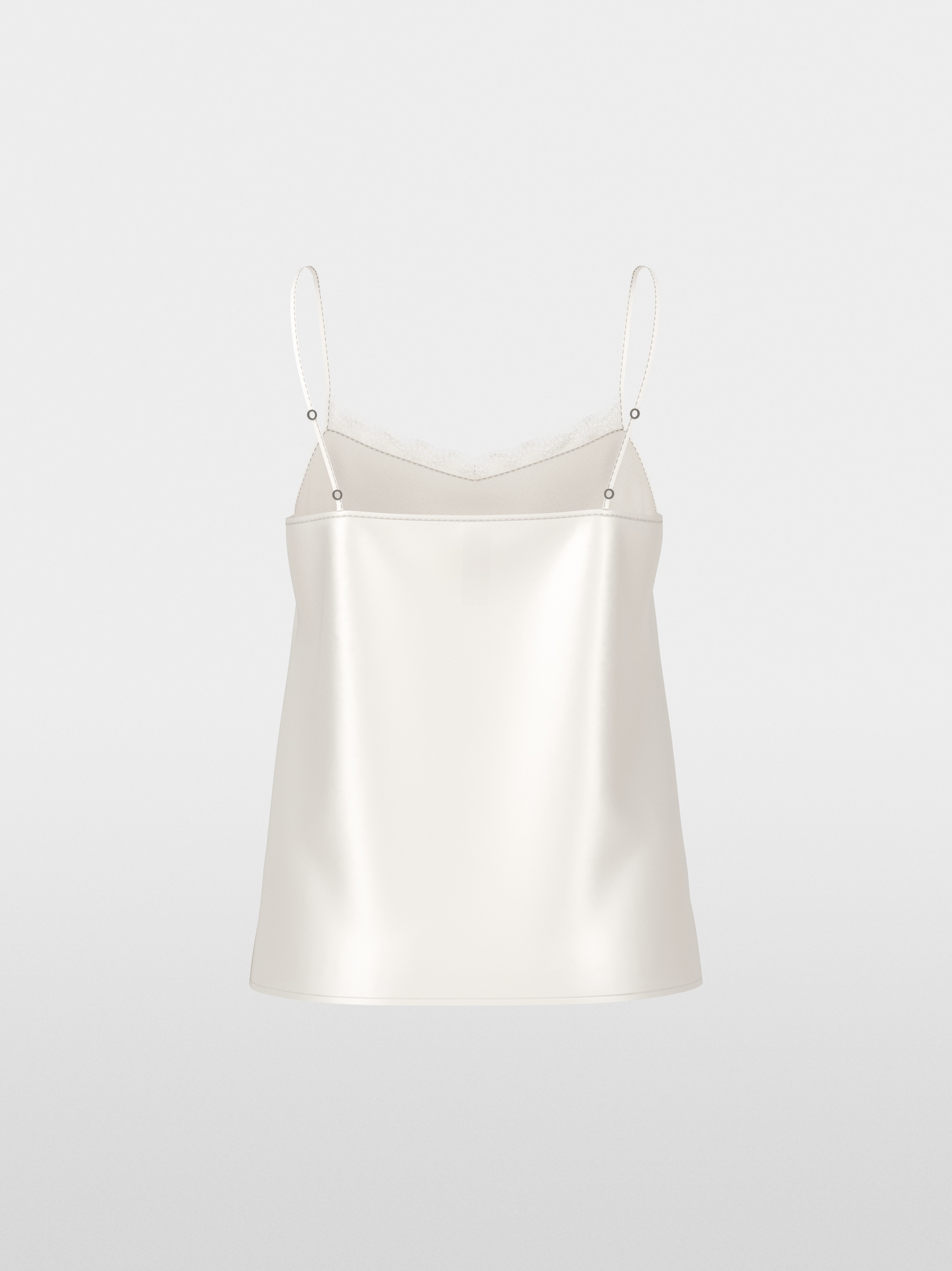 Silk top with lace
