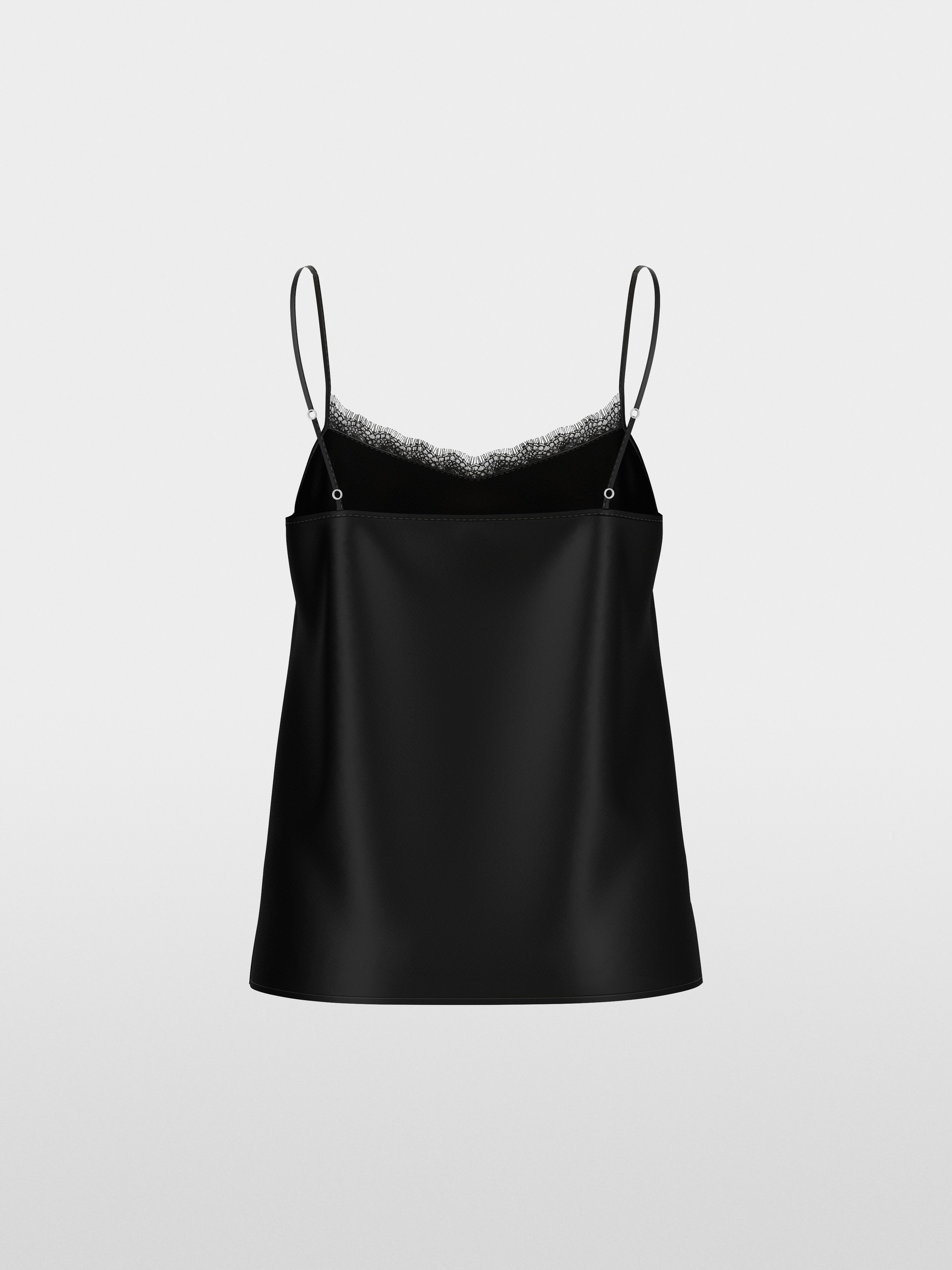 Silk top with lace