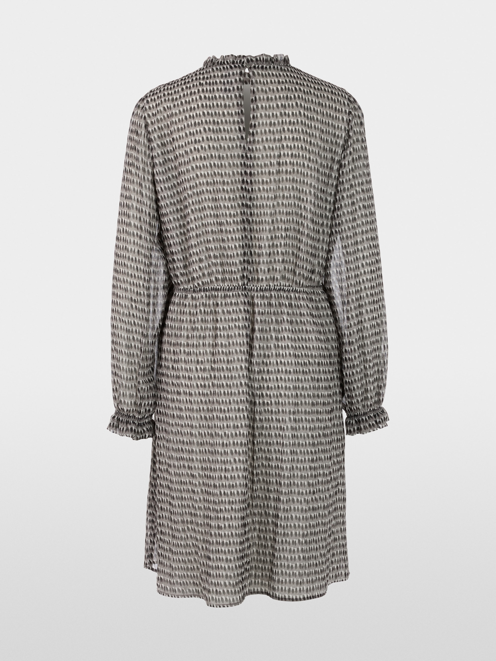 Bedrucktes Kleid mit Mini-Rüschen