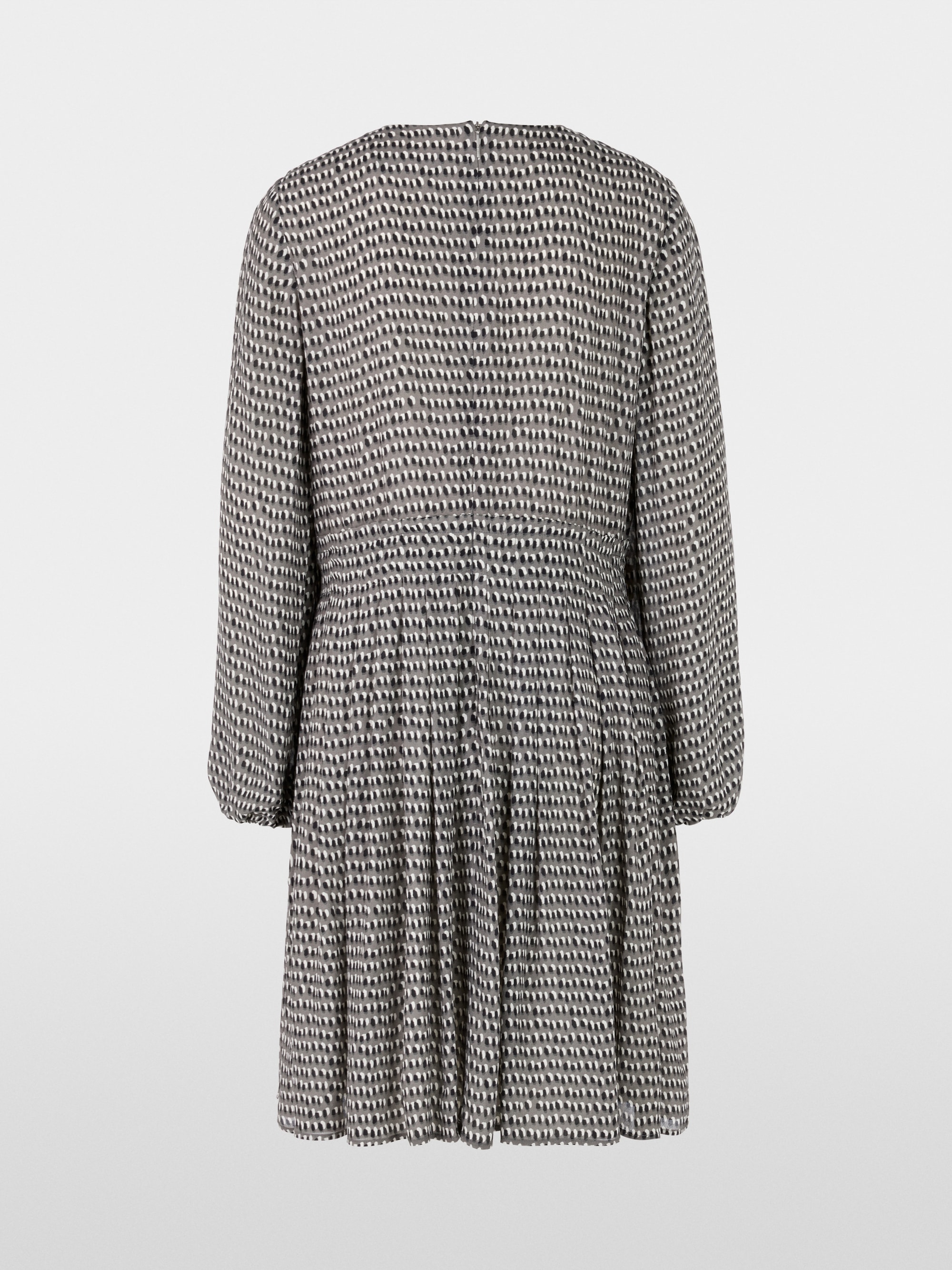 Robe en viscose mi-longue froncée