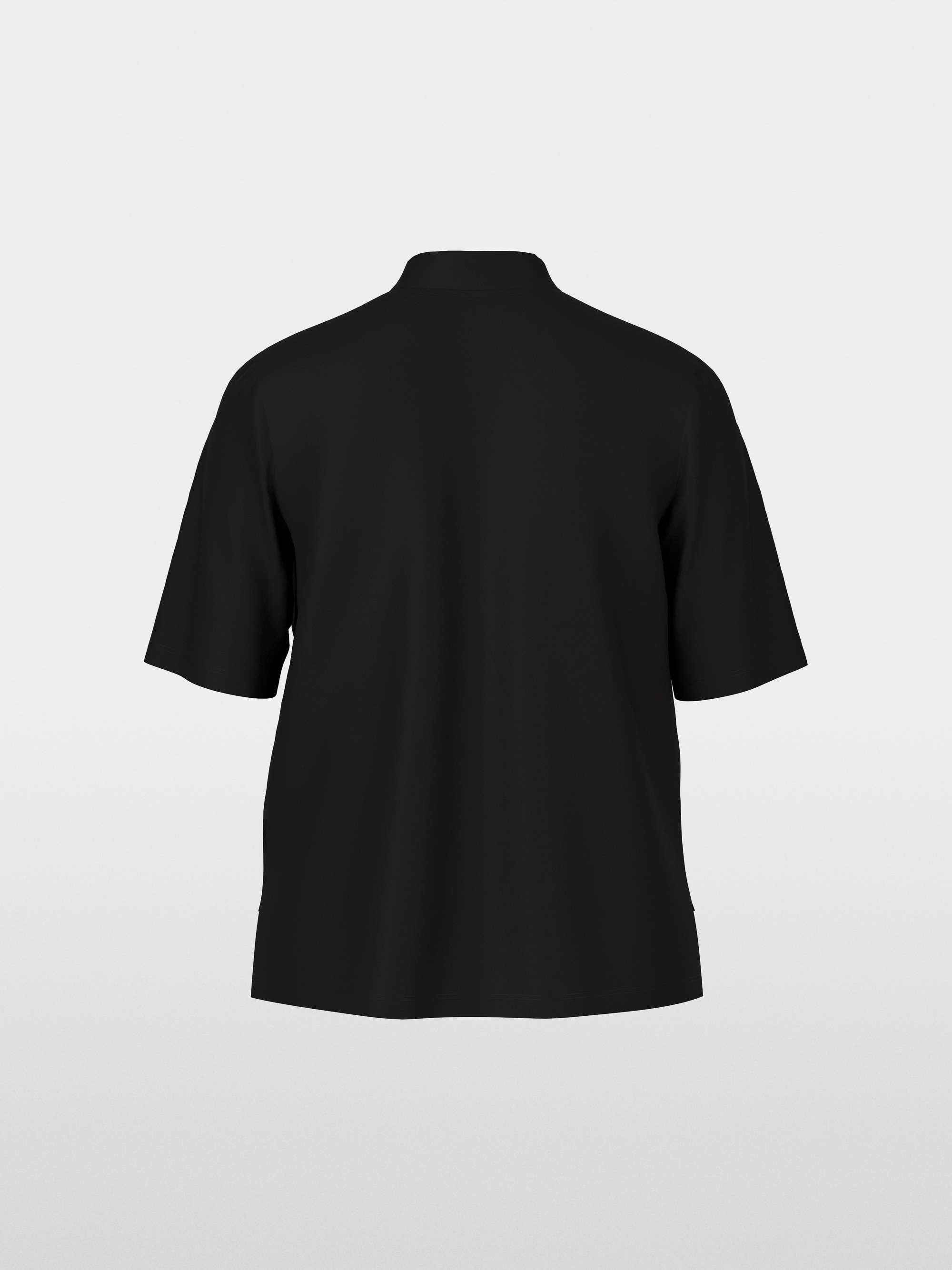 Shirt mit Seidenbesatz