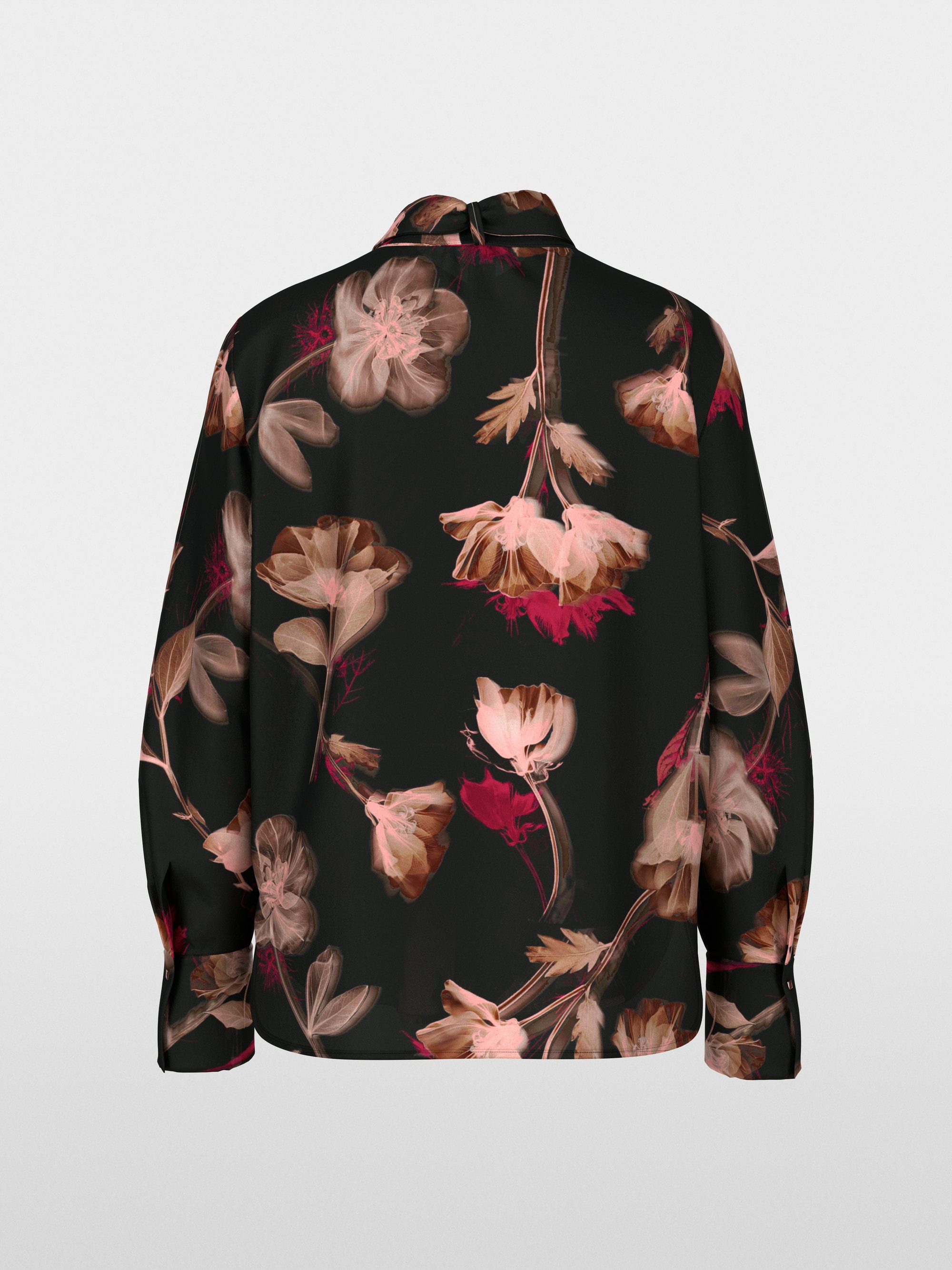 Blouse met strik en bloemenprint