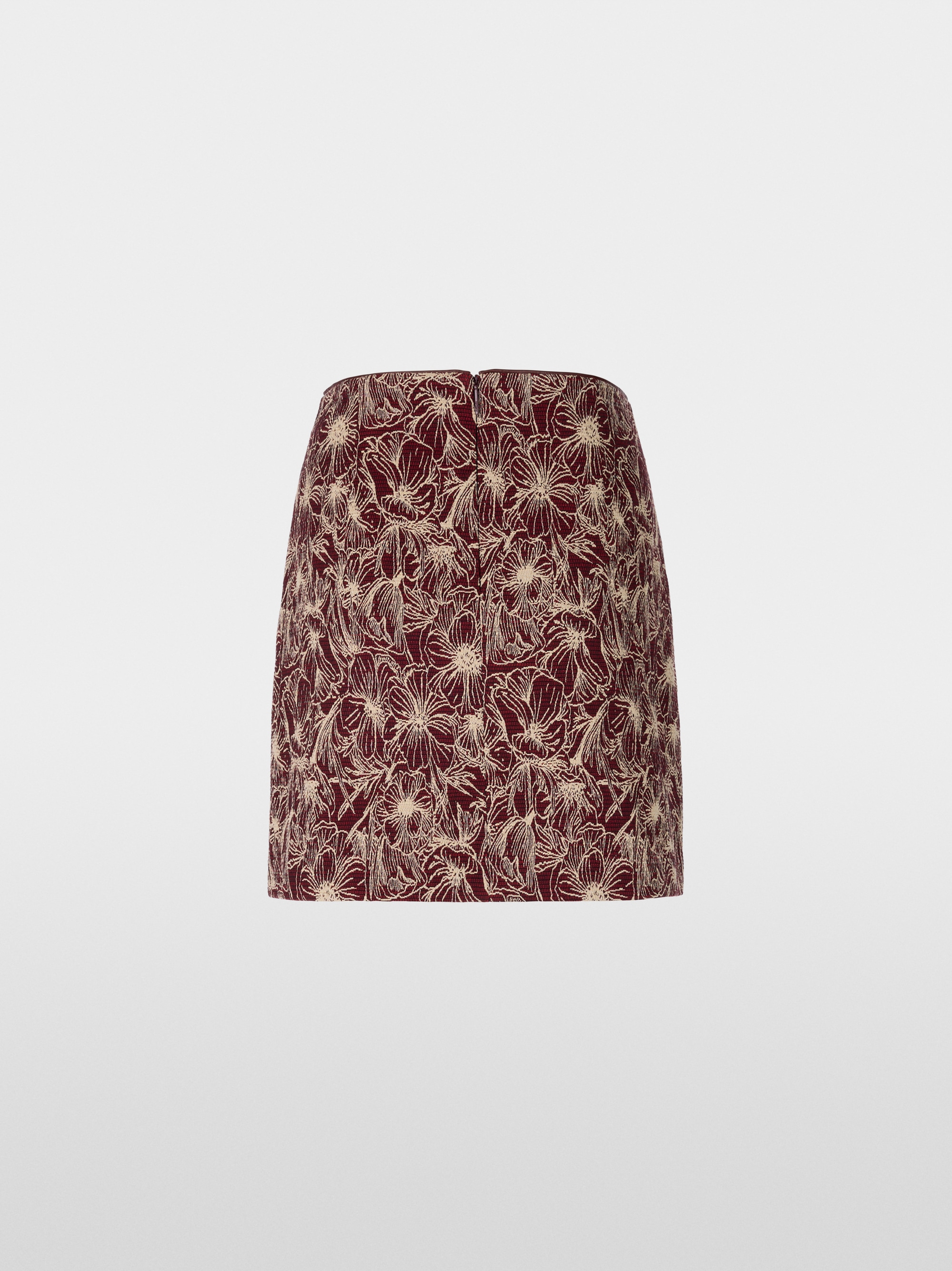 Mini-jupe avec motif jacquard floral