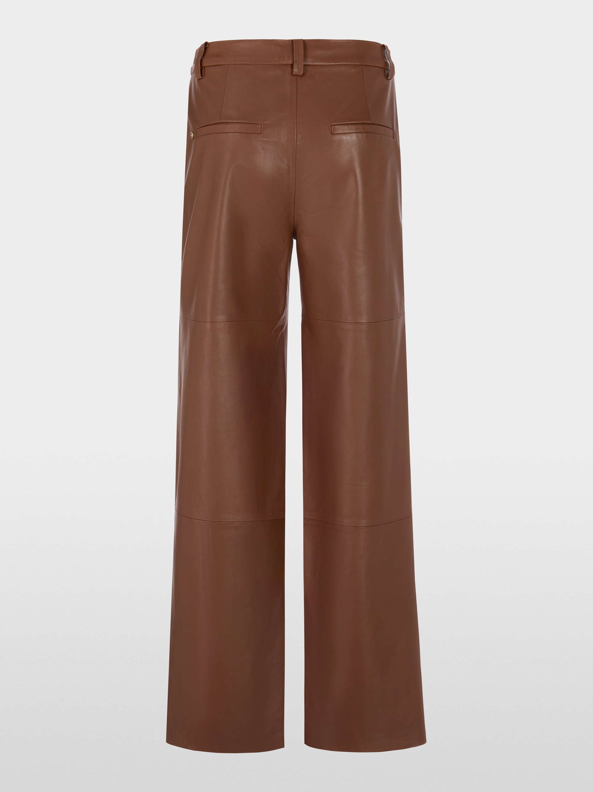 Leren broek WARRI met hoge taille