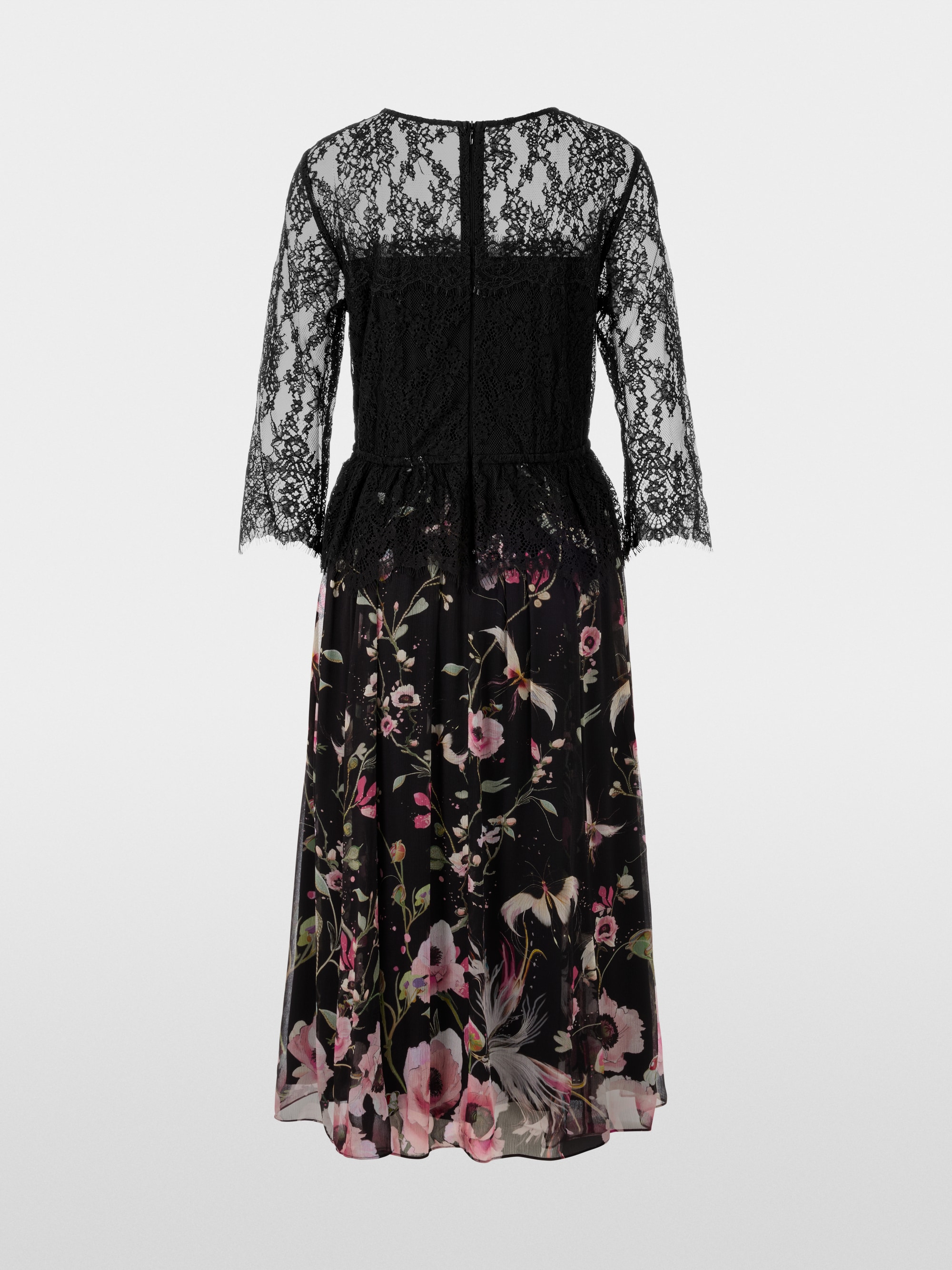 Kleid mit Spitze und Blumenmuster