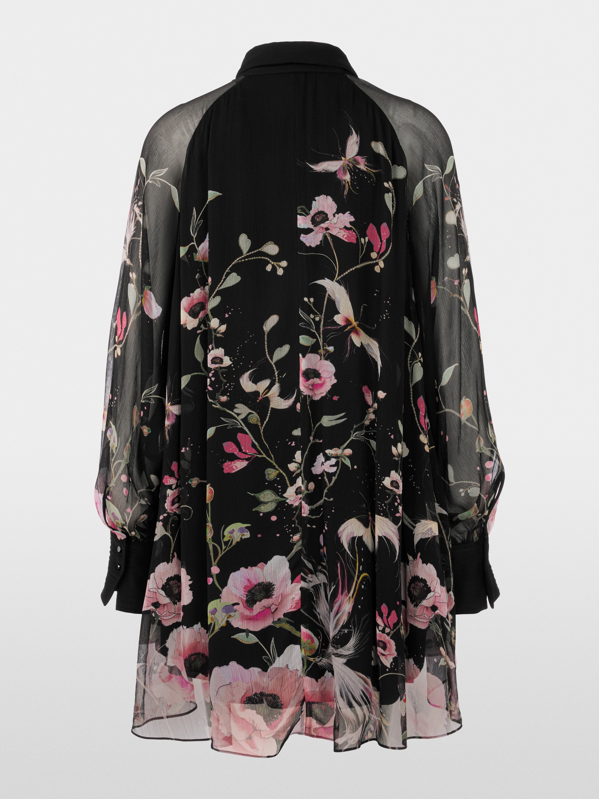 Lange Bluse mit Blumenmuster