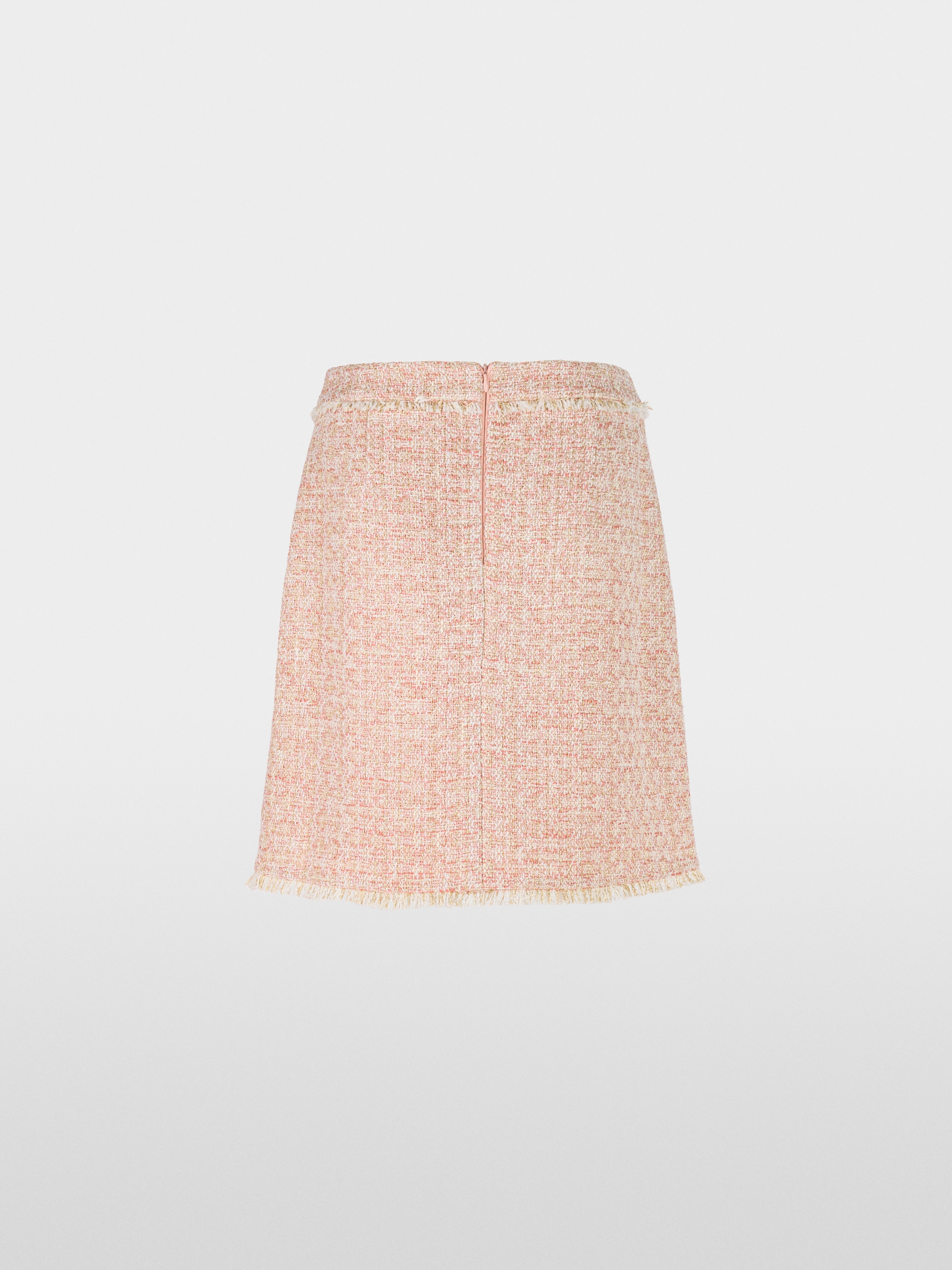 Bouclé rok met franjes