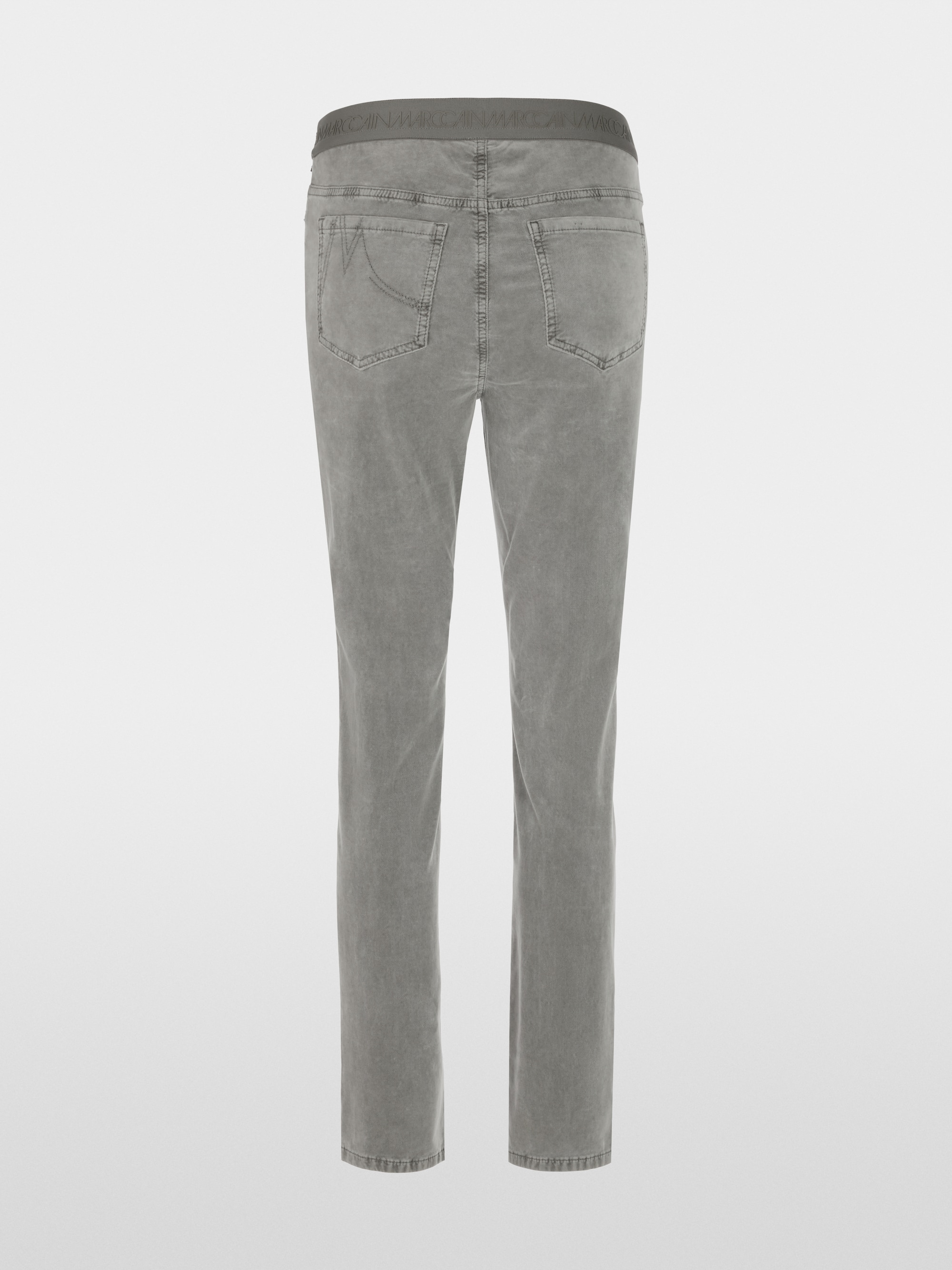 SIENA slim fit velvet pull-on trousers