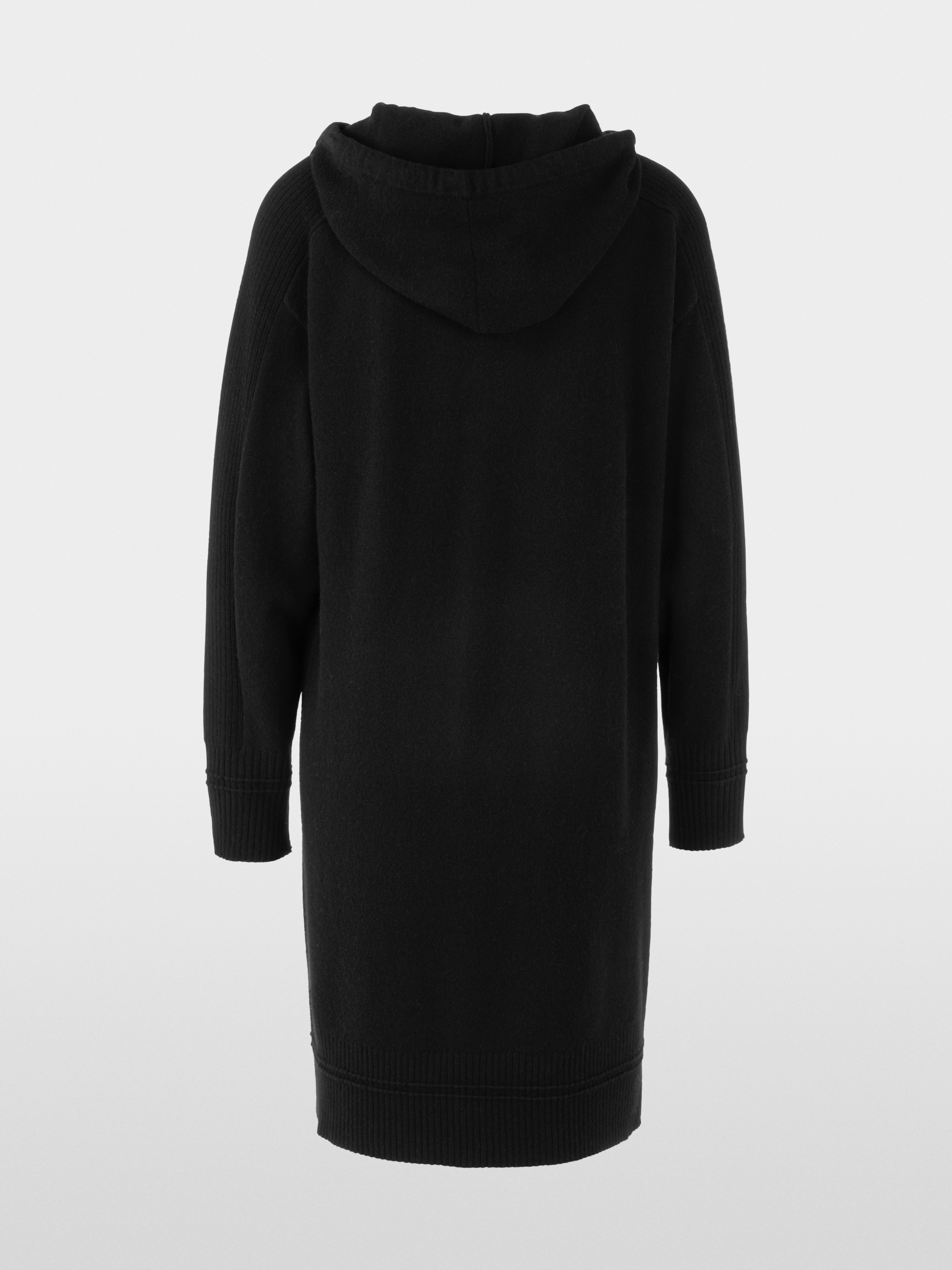 Fine knit dress with hood