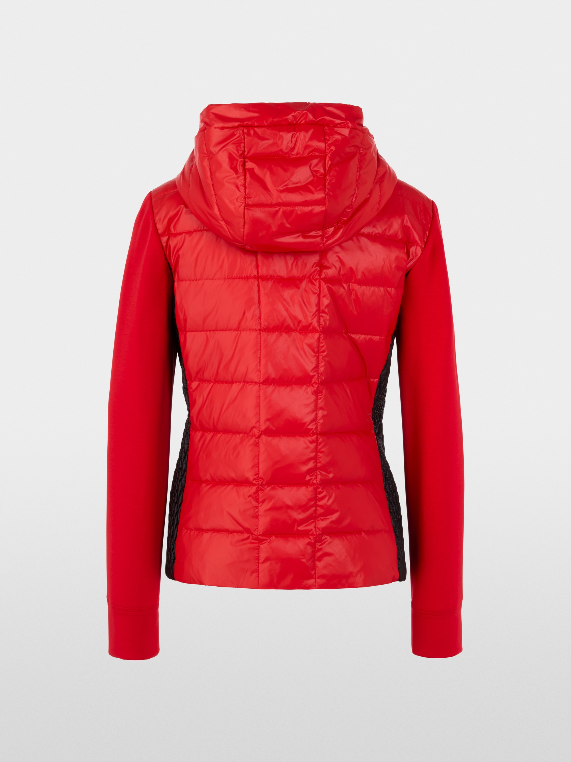 Jacket with faux down and hood