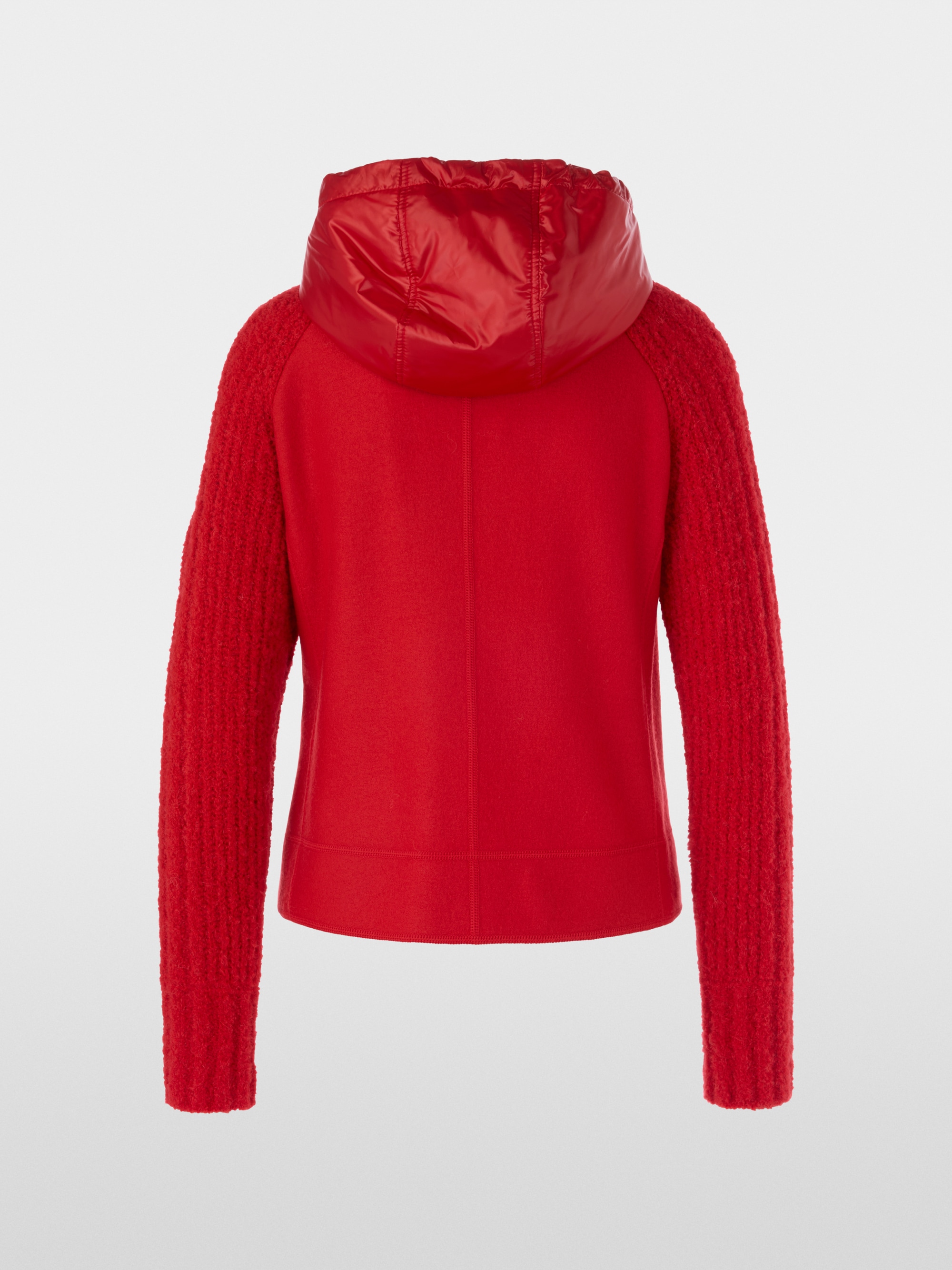 Knitted in Germany cardigan with hood