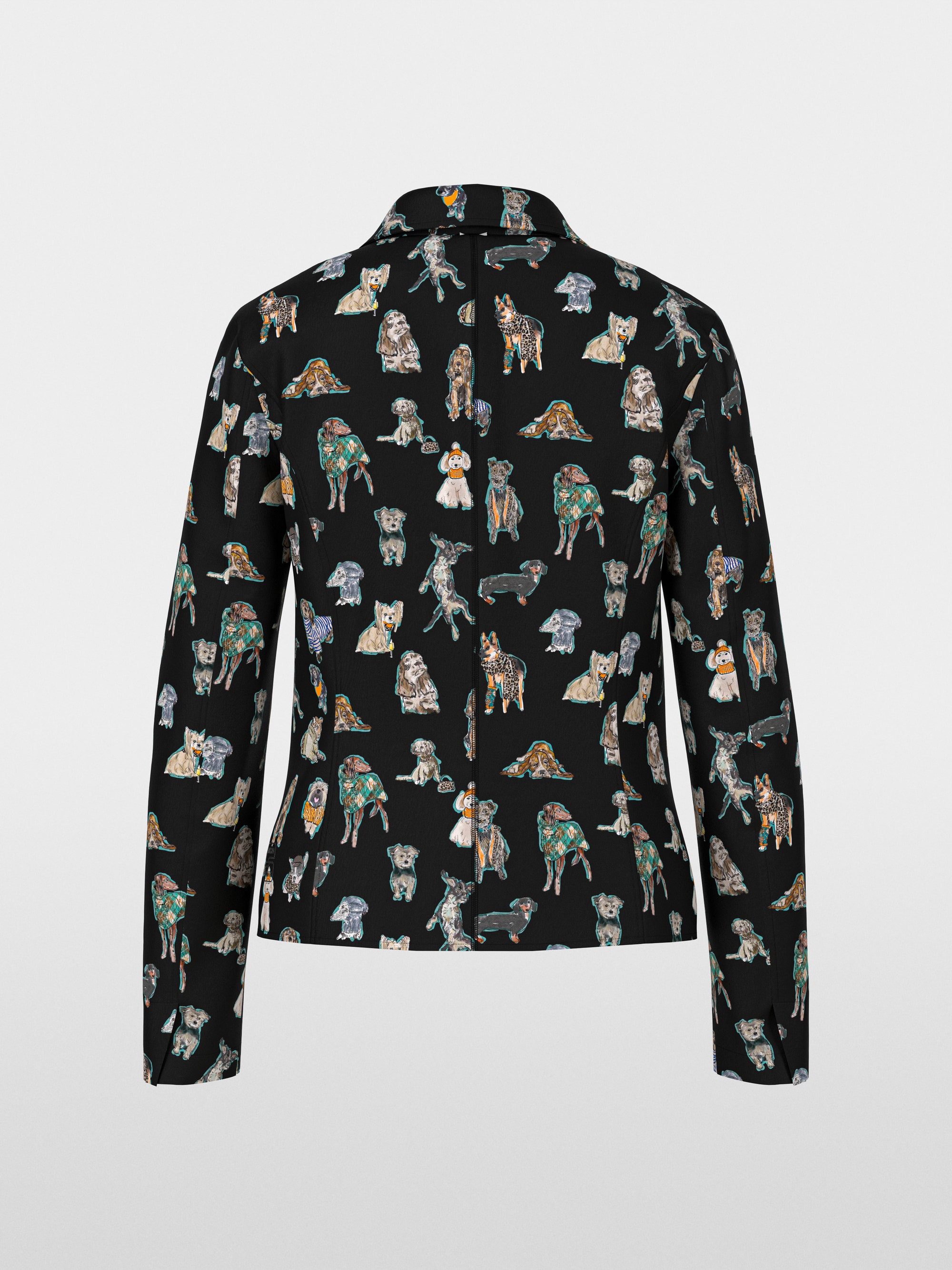 Scuba-blazer met doggy print