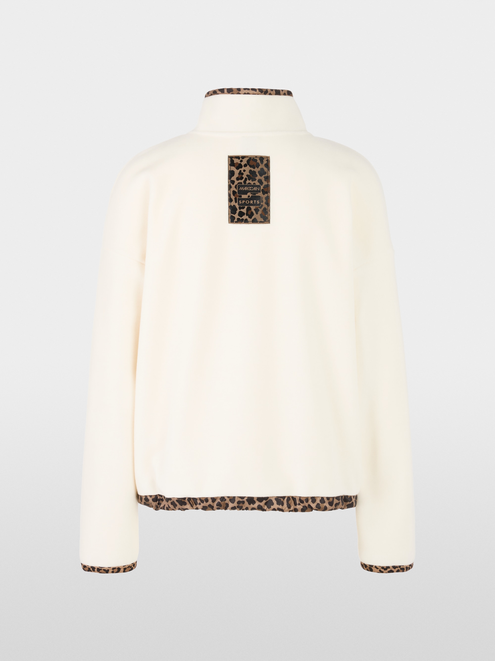 Fleece jumper with leo print details