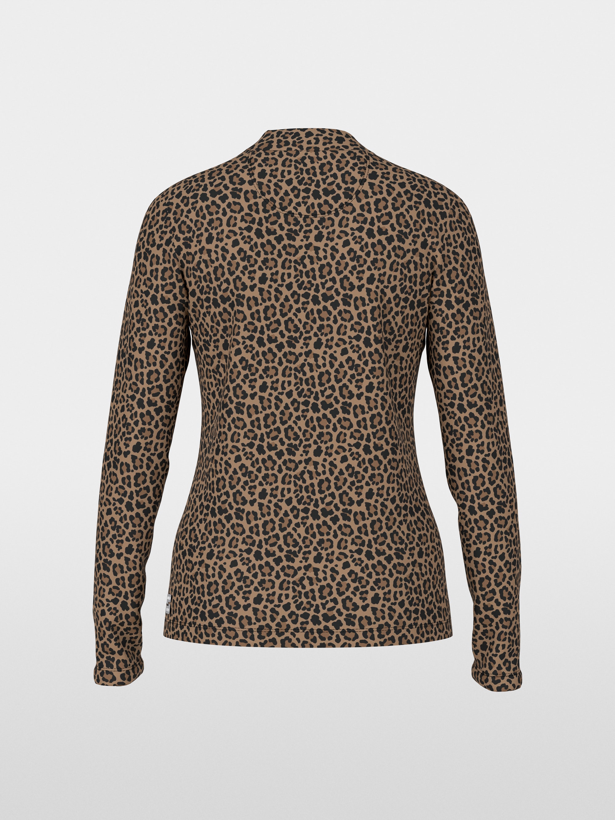 Leopard print long-sleeved shirt