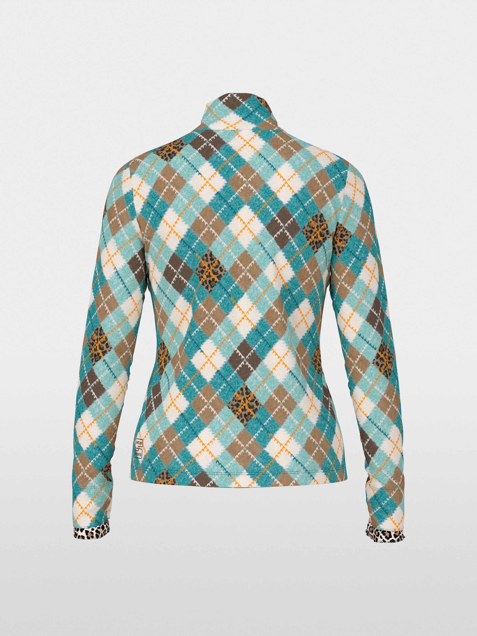 Fitted long-sleeved turtleneck shirt
