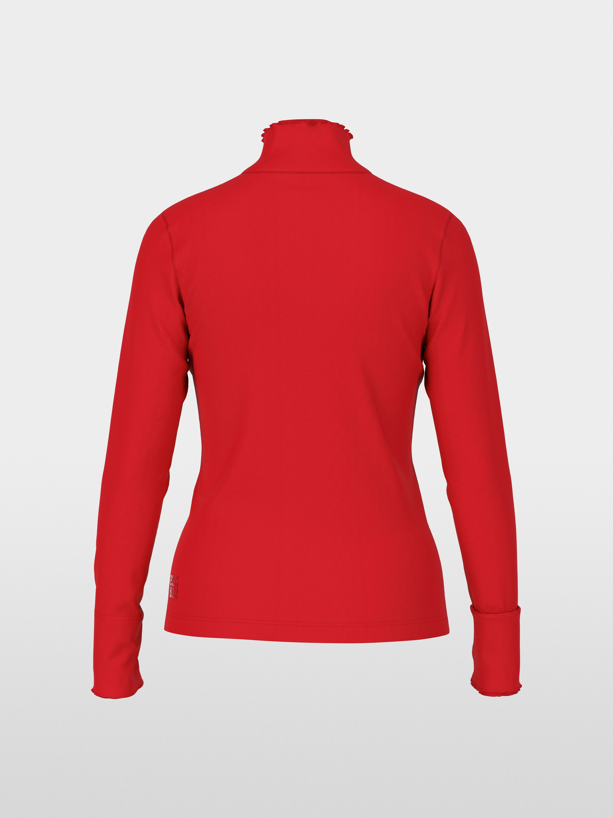 Plain long-sleeved turtleneck shirt