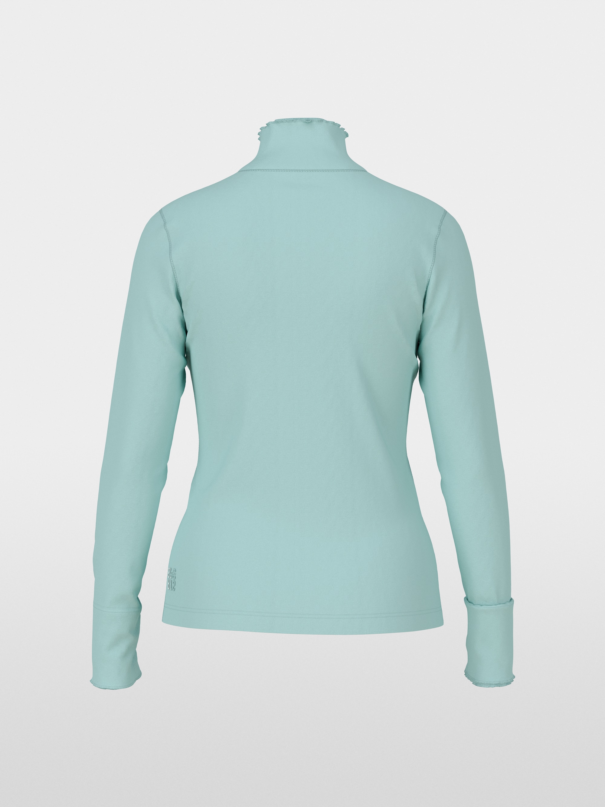 Plain long-sleeved turtleneck shirt