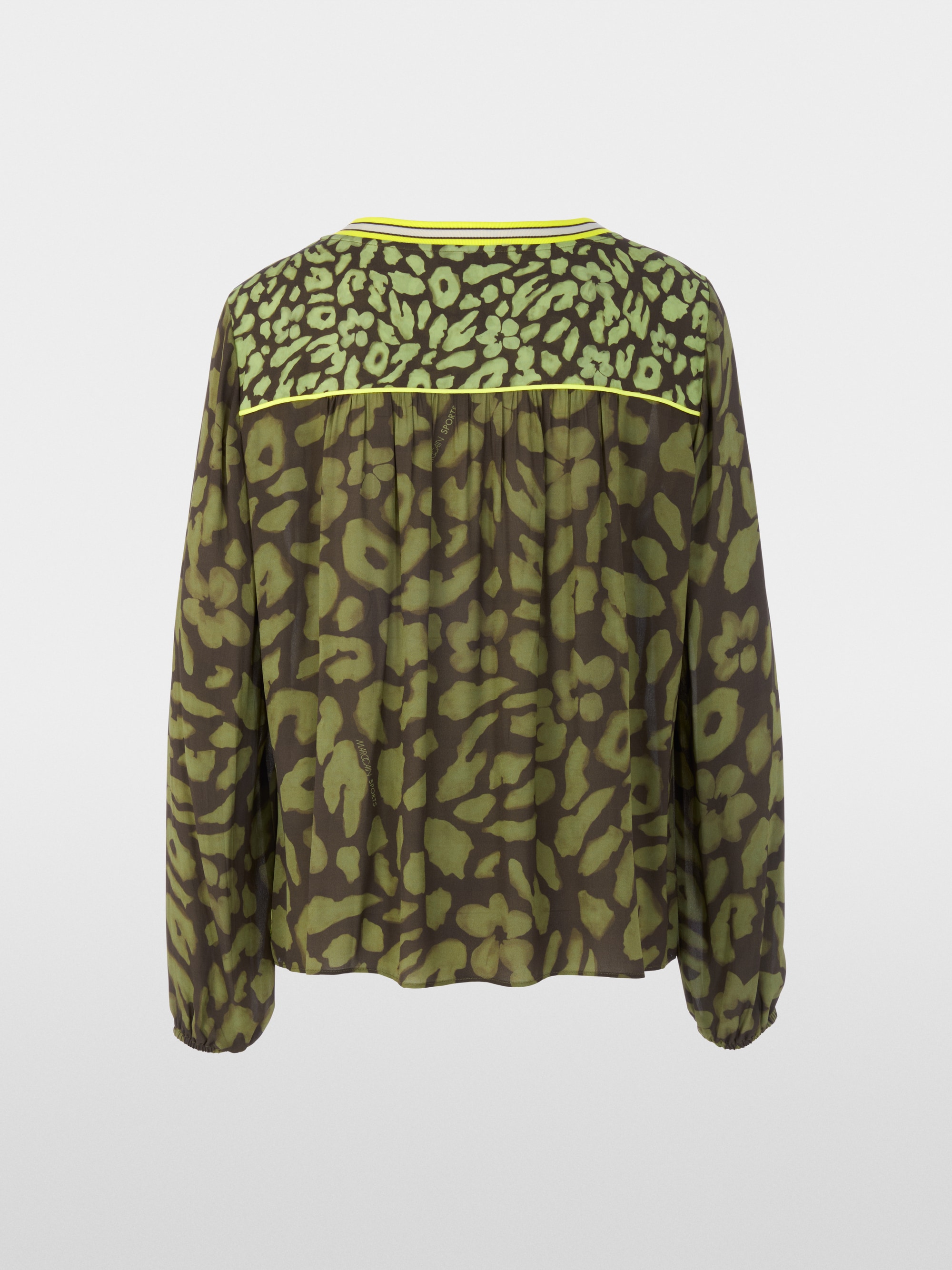 Slip-on blouse met luipaardprint