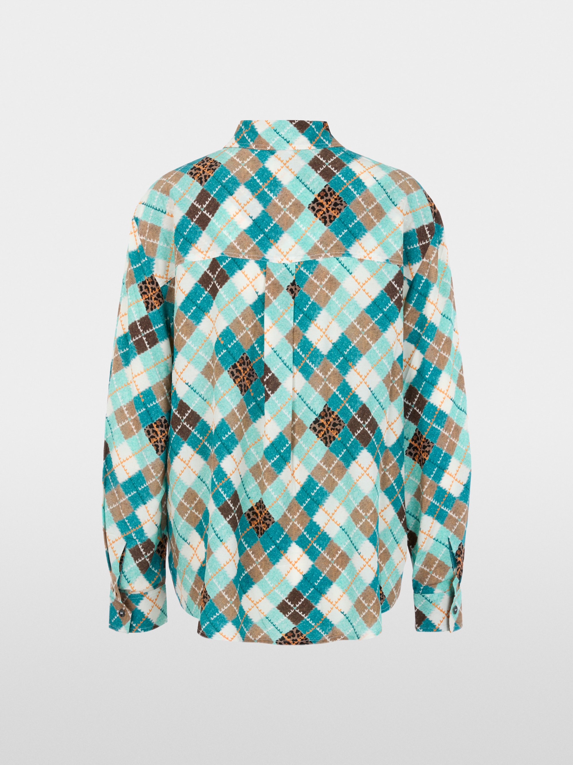 Viscose blouse with argyle pattern