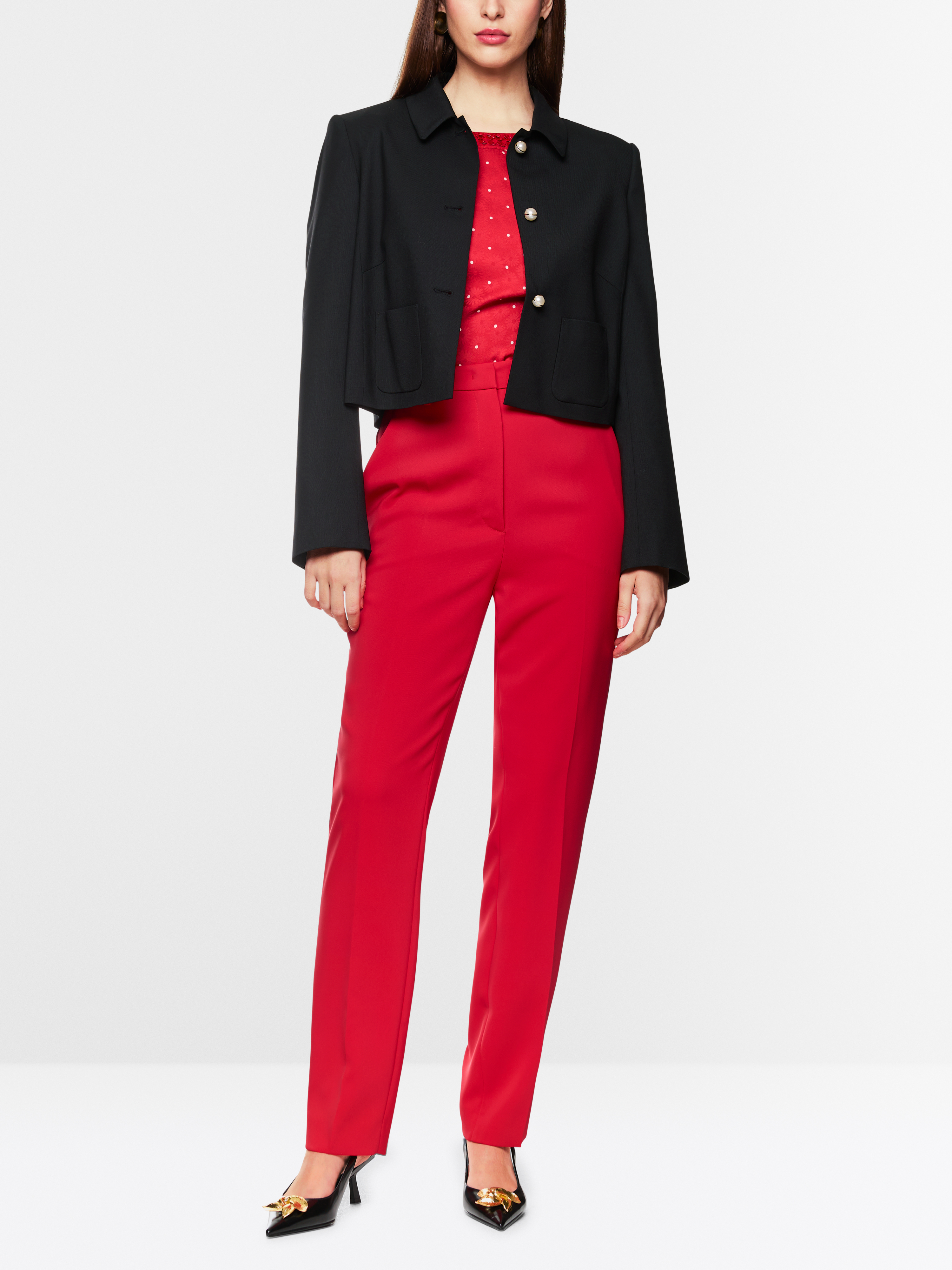 Marc Cain Drawstring Satin Trouser Black