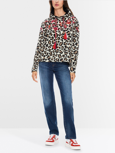 Marc Cain Stripped Sweatshirt With Text