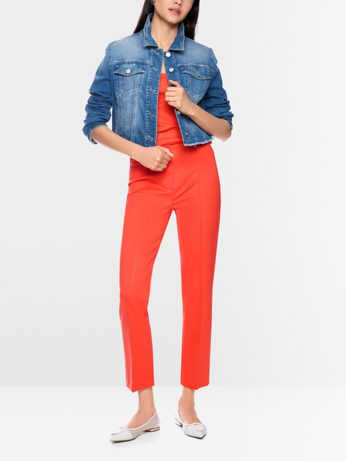 Short denim jacket in stretch cotton