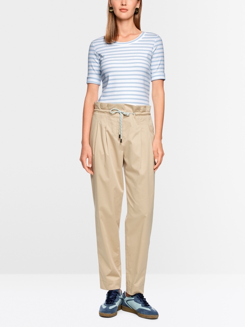 T-shirt à rayures en coton côtelé