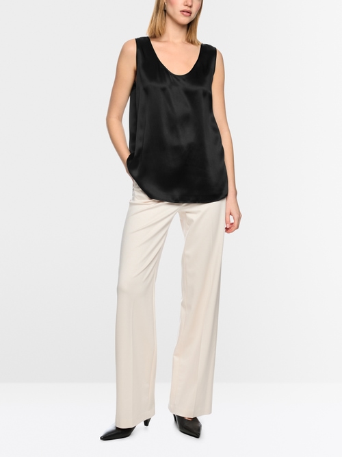 Silk Top with Round Neckline