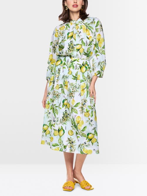 Cotton skirt with lemon print