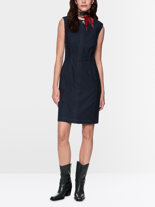 Denim-look dress
