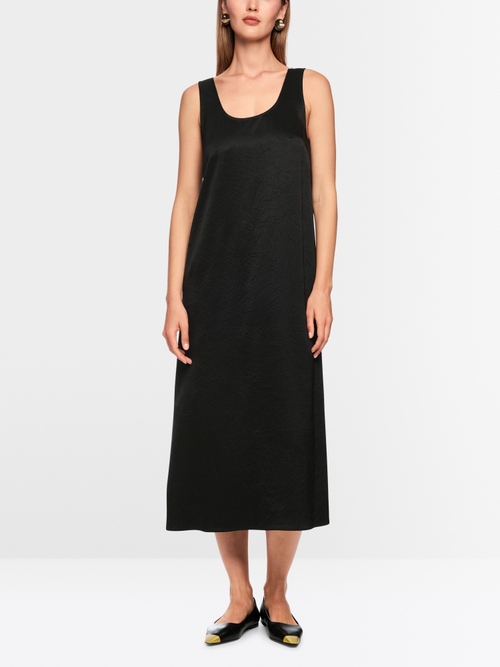 Mid-length satin strap dress