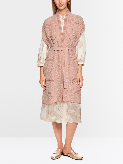 Gilet long en maille « Knitted in Germany »