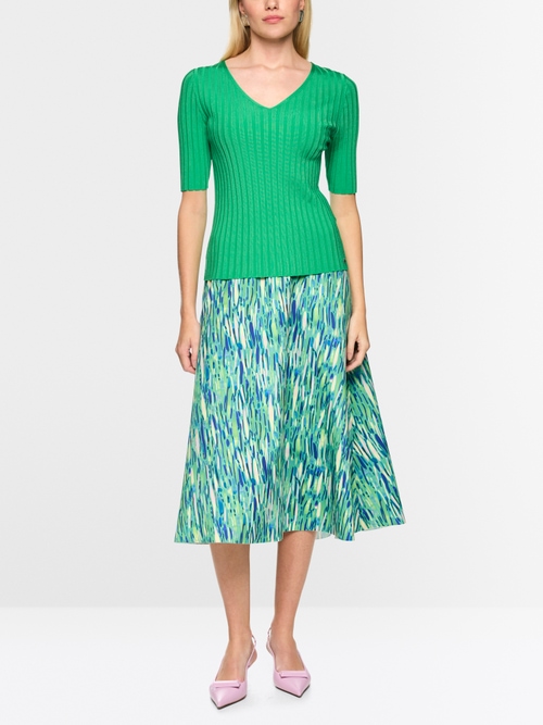 Pull côtelé en maille fine